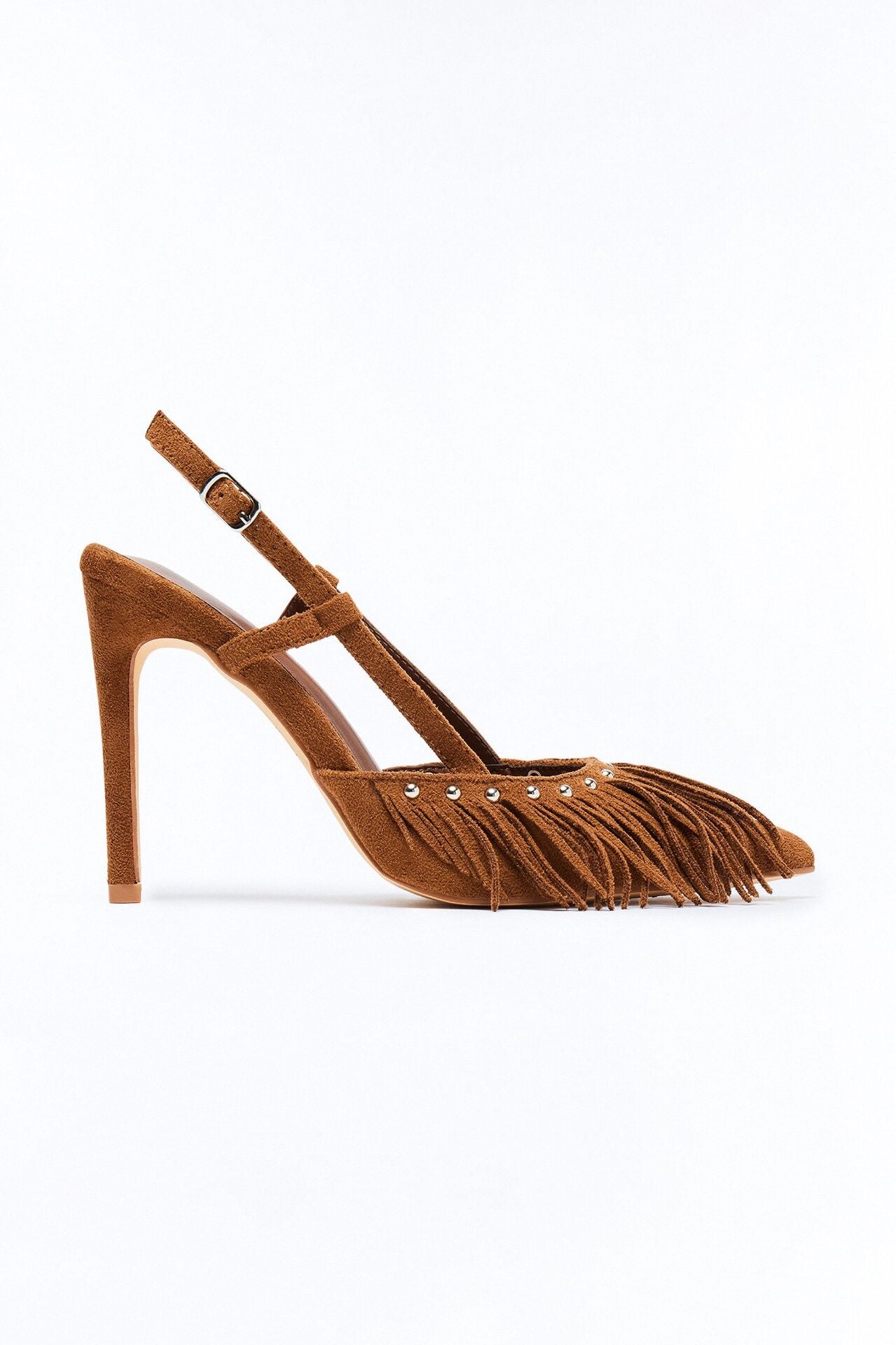 Dariella Fringe Slingback Pumps - Brown image 1