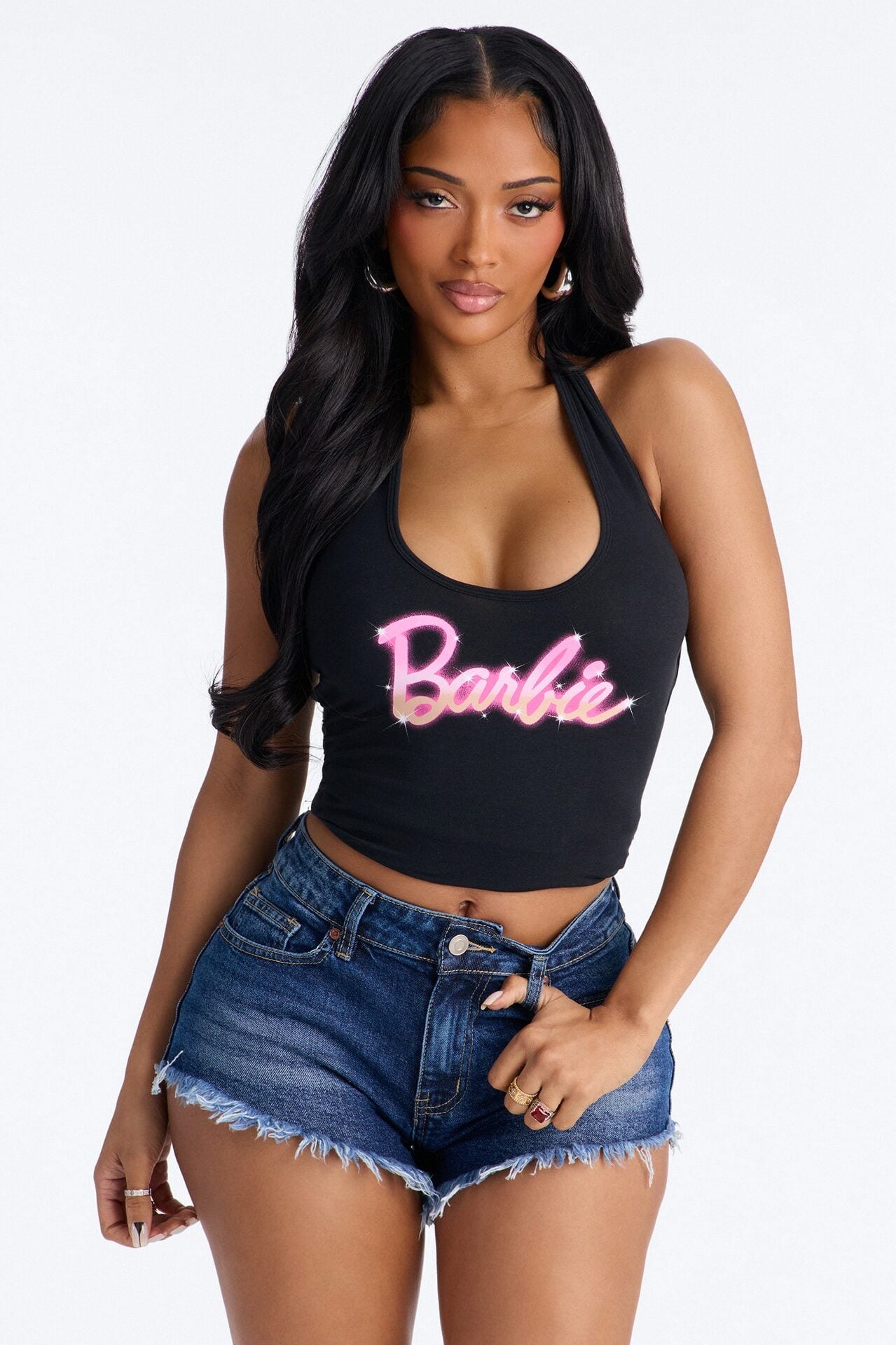 Barbie BHM Halter Top - Black image 1