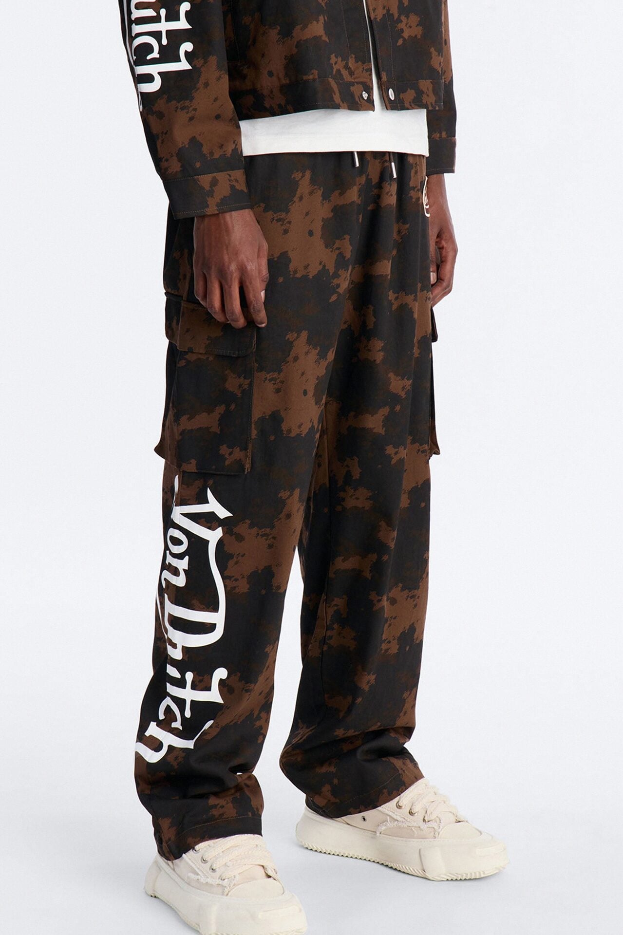 Von Dutch Rodeo Faux Pony Hair Baggy Pant - Brown image 1