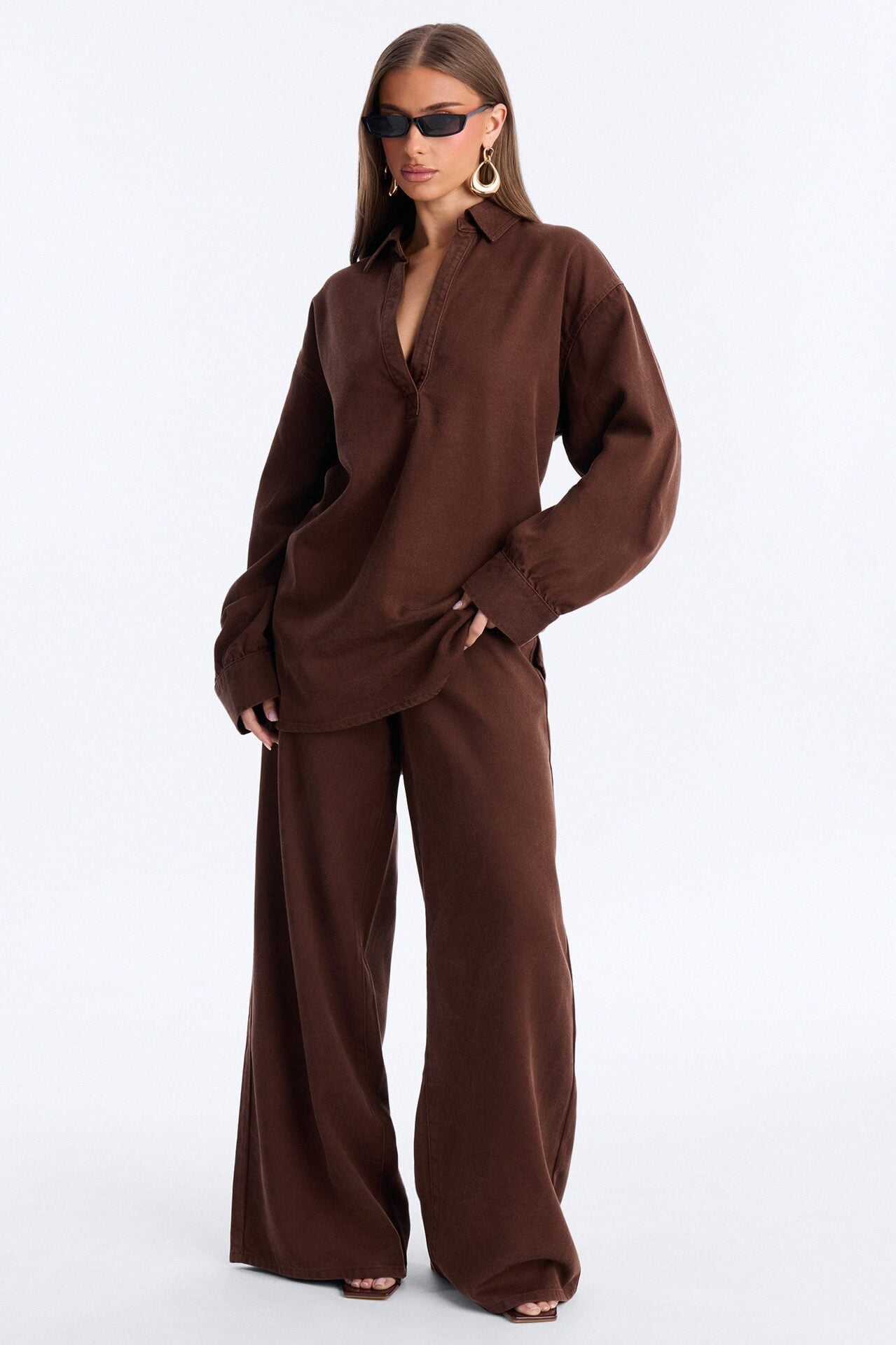 Blue Jean Baby Pant Set - Brown image 1