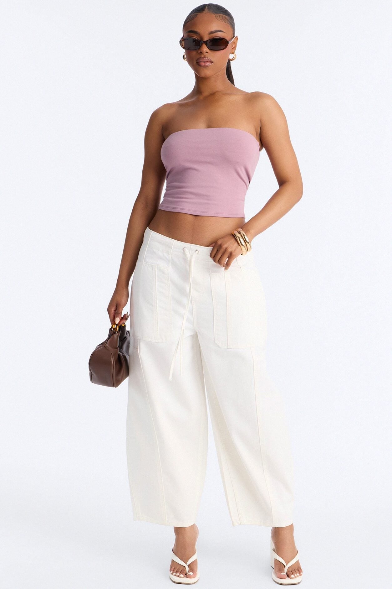 Lyla Double Lined Tube Top - Lilac image 1