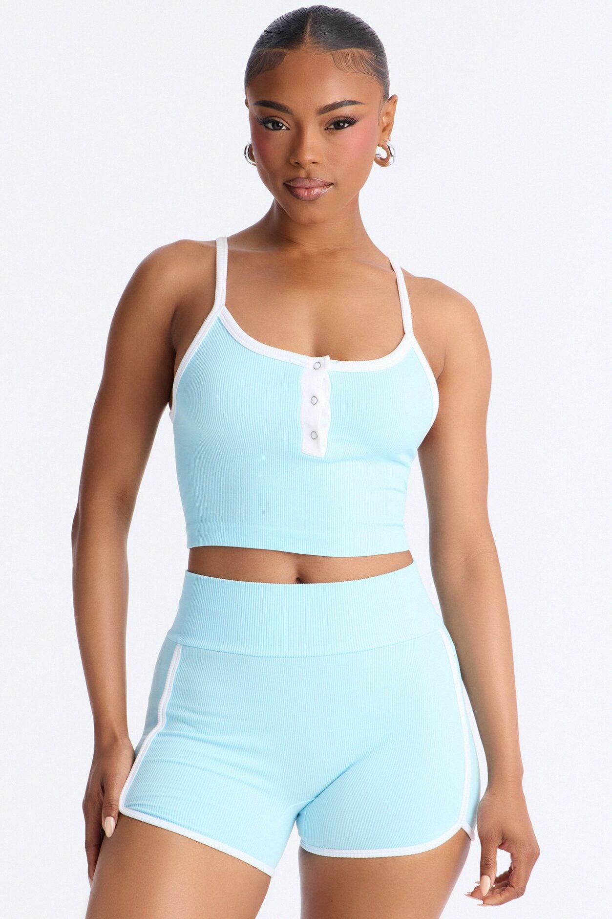 Sofia Seamless Short Set - Blue/combo image 1