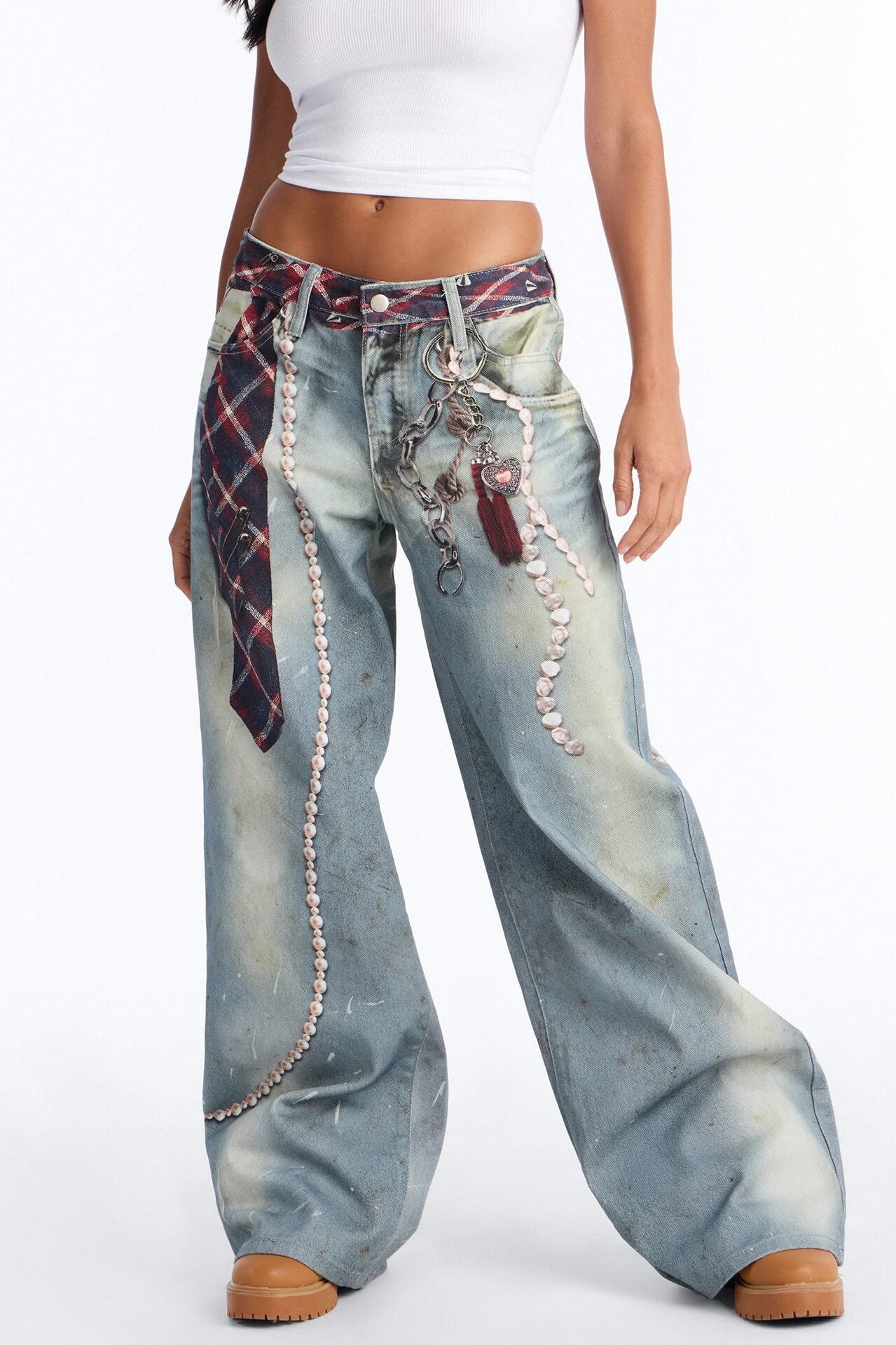 She's All Business Wide Leg Jeans - Vintage Wash image 1