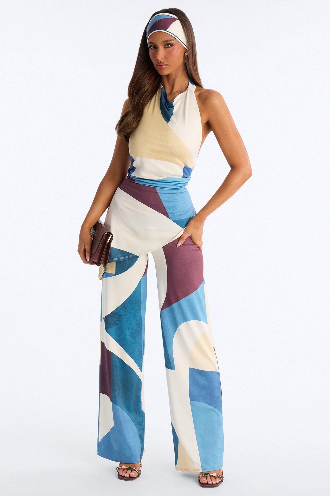 Felicity Straight Leg 2 Piece Jumpsuit - Blue image 1