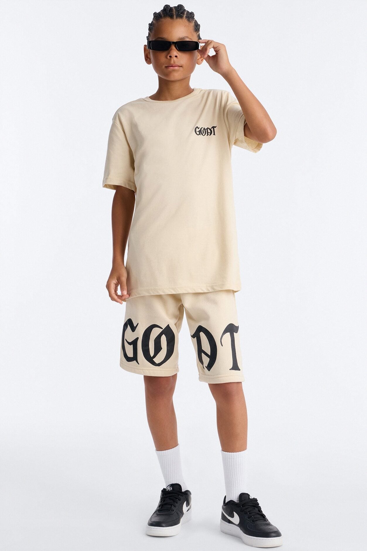 Mini The GOAT Forever Short Set - Cream image 1