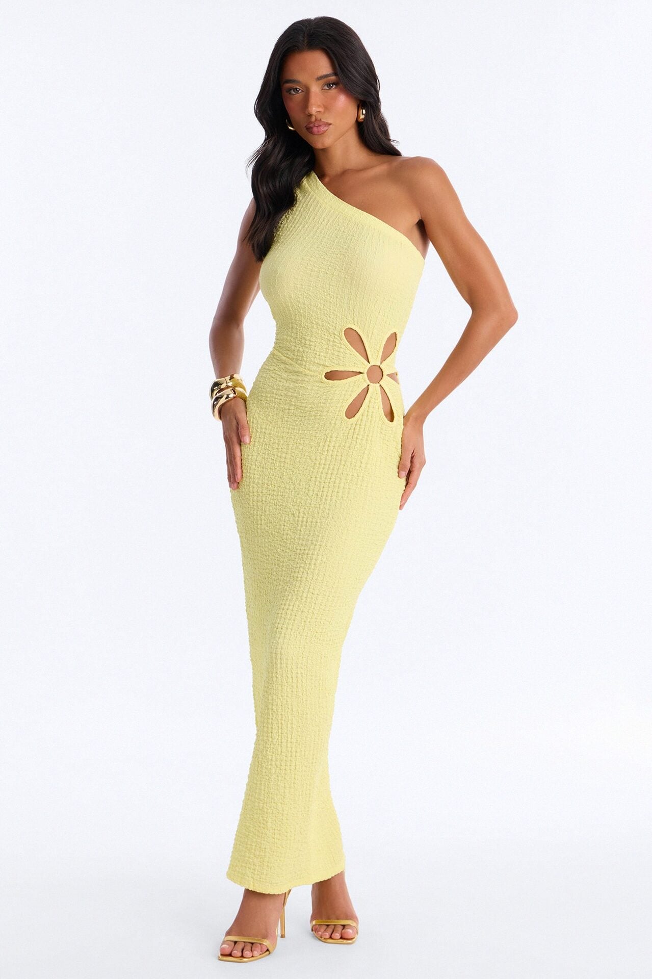 With The Girls Cut Out Maxi Dress - Yellow image 1