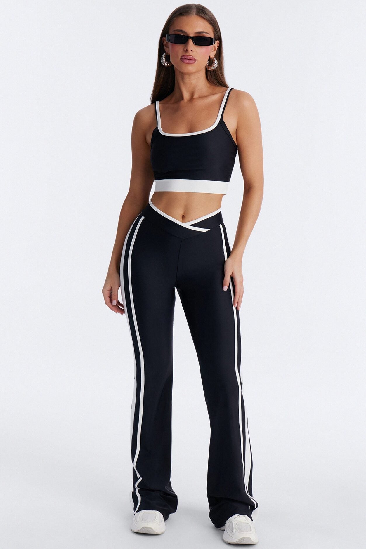 Workout Babe Flare Legging Set - Black image 1