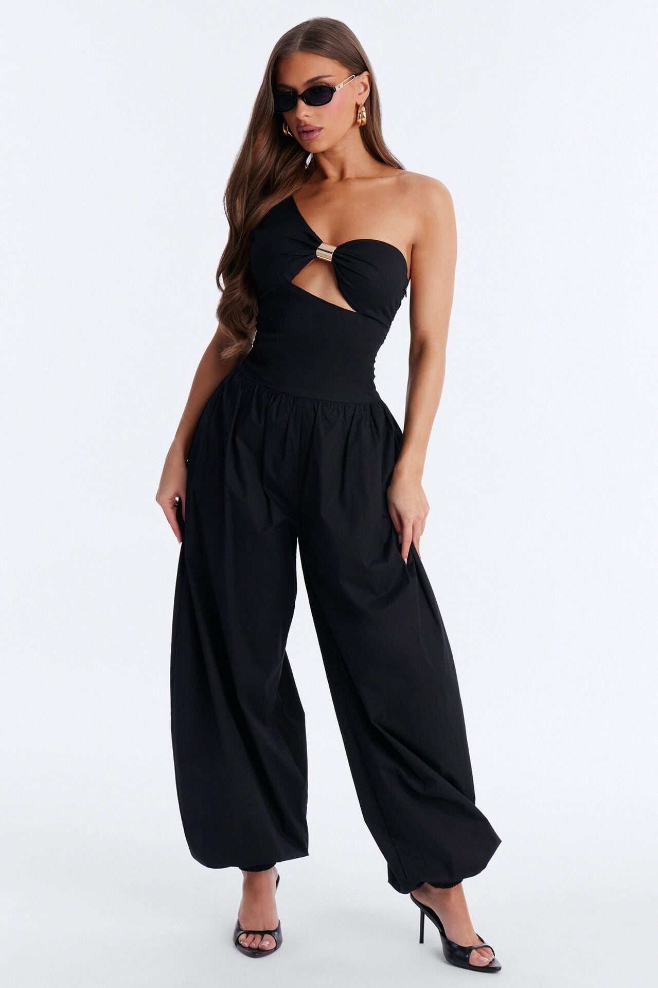 Priya Balloon Leg Jumpsuit - Black image 1