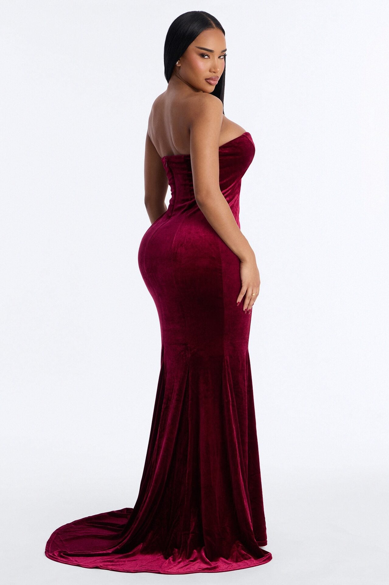 Affair To Remember Velvet Gown - Wine image 1