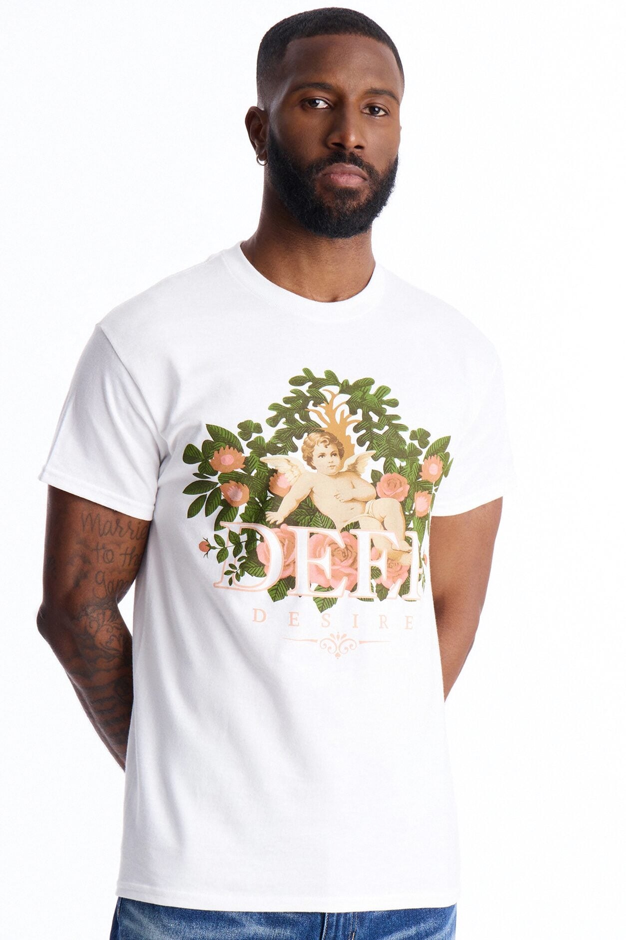 Deep Desire Short Sleeve Tee - White image 1