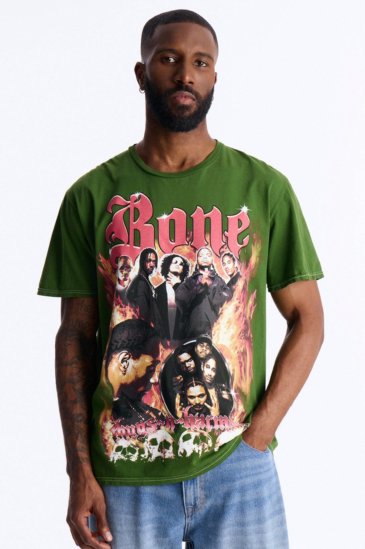 Bone Thugs N Harmony The Crossroads Vintage Short Sleeve Tee - Hunter Green image 1