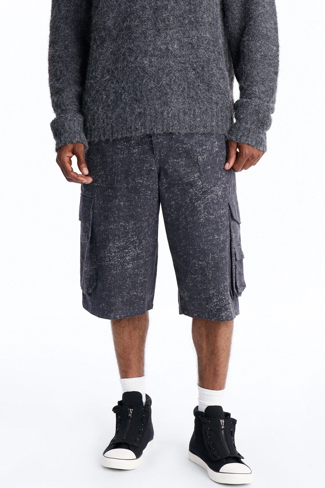 Baggy Mental State Cargo Short - Charcoal image 1