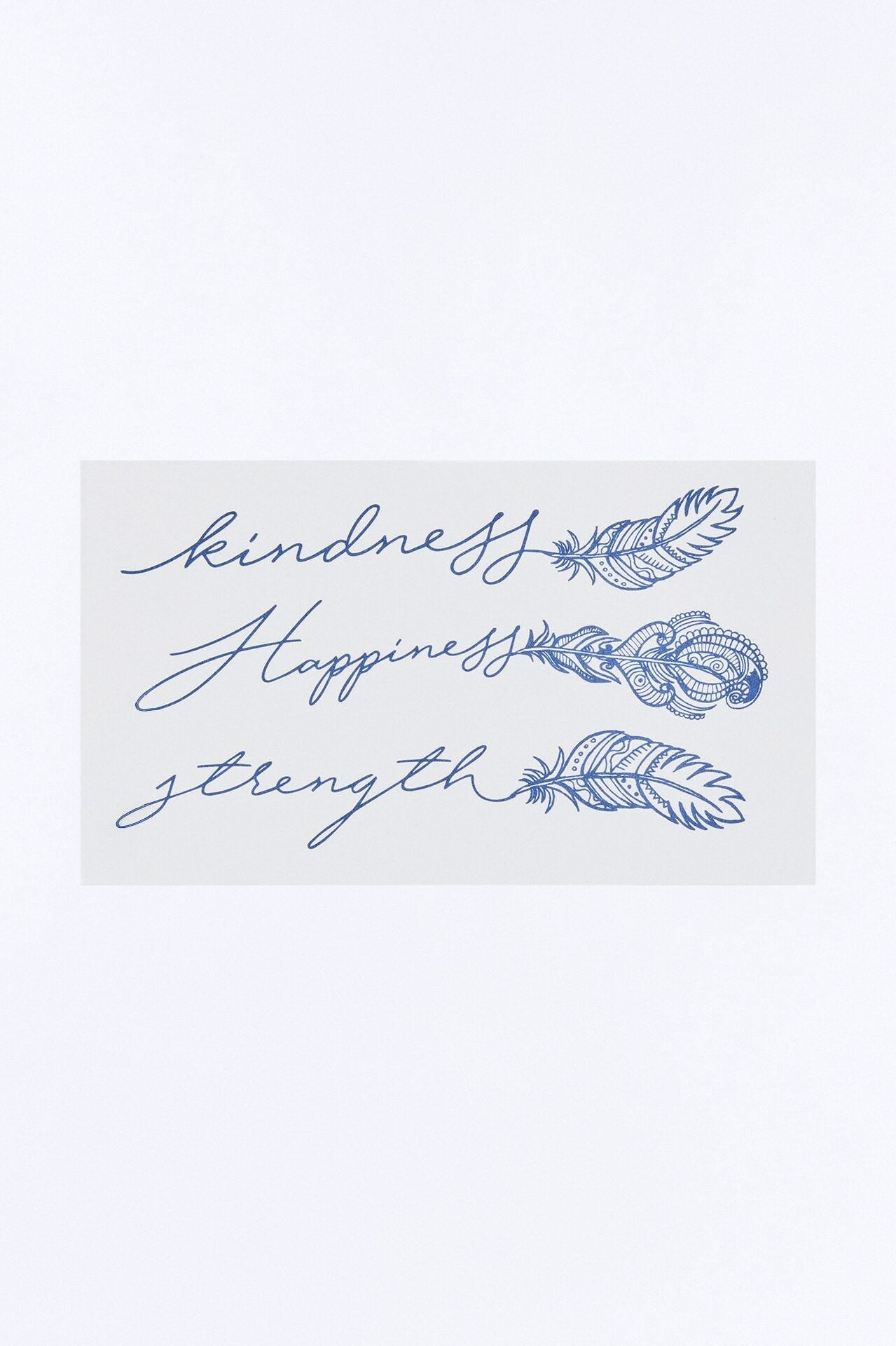 Self Proclaim Set Of Three Temporary Tattoo - Blue image 1