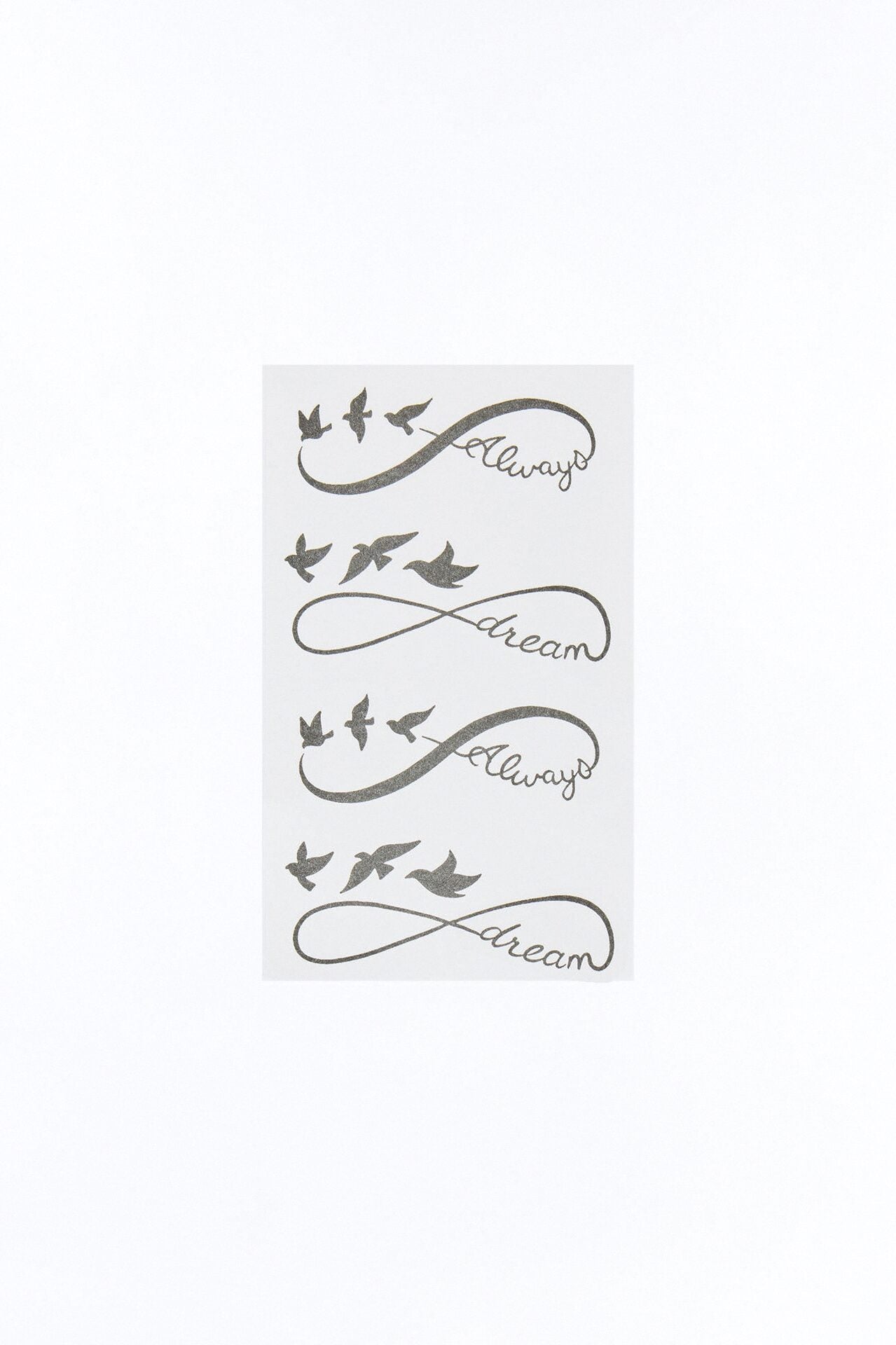Day Dreaming Set Of Four Temporary Tattoo - Black image 1