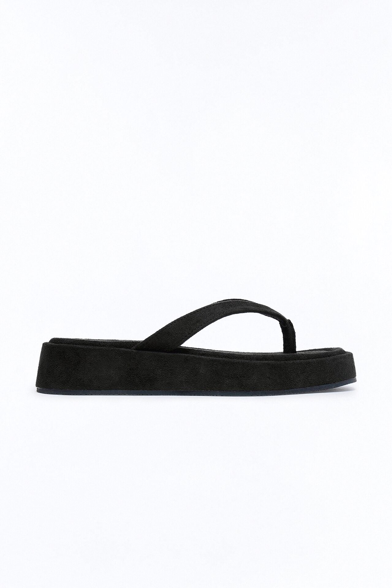 Riley Square Toe Flip Fops - Black image 1