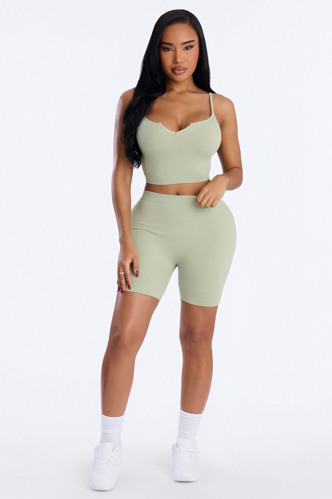 Chloe Seamless Short Set - Sage image 1