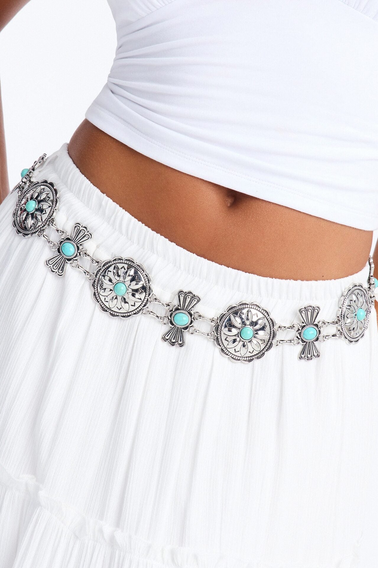 Dance With Me Chain Belt - Turquoise image 1