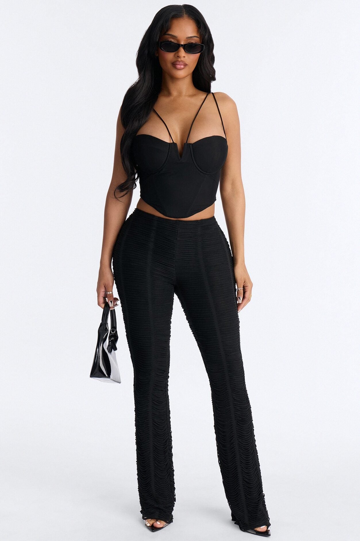 Harlow Low Rise Straight Leg Pant - Black image 1