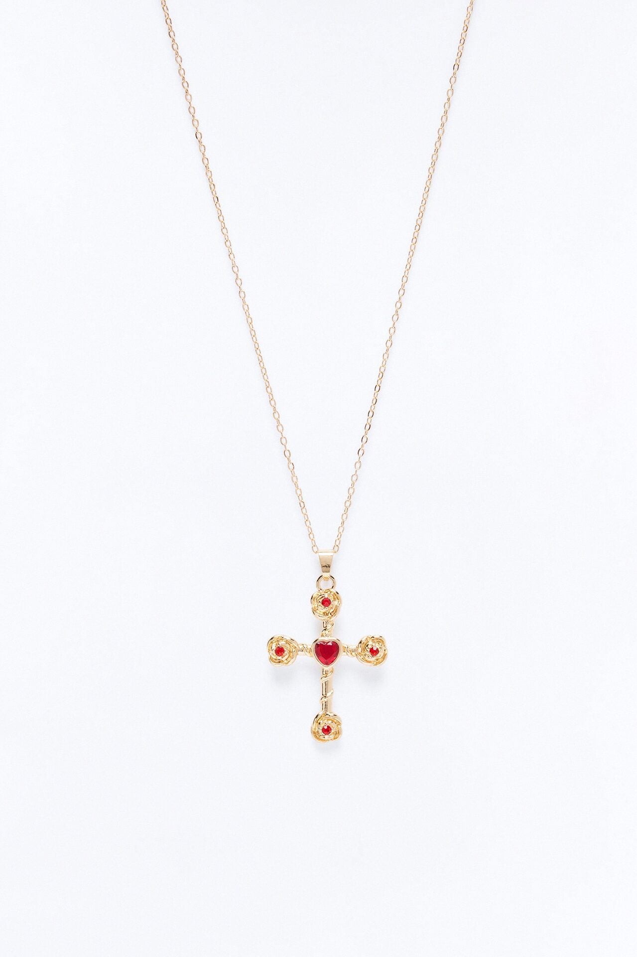 Saint Marie Layered Necklace - Gold/Red image 1