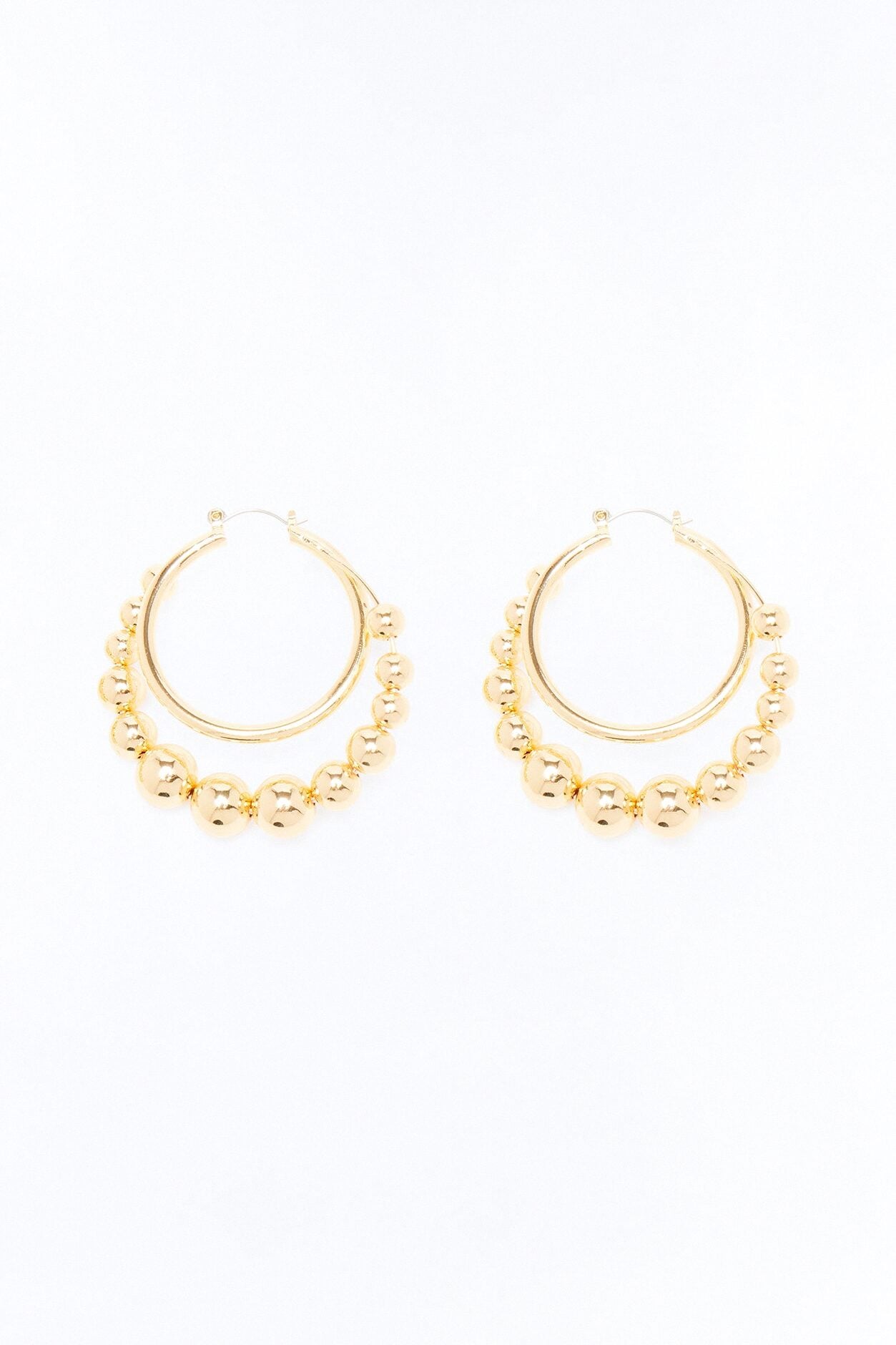 Misty Bubble Hoop Earrings - Gold image 1