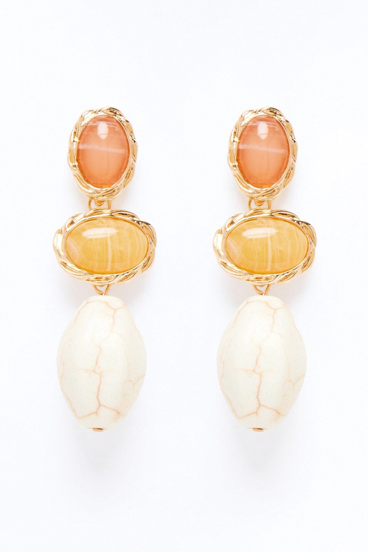 Stones Of Love Jeweled Drop Earrings - Gold/combo image 1