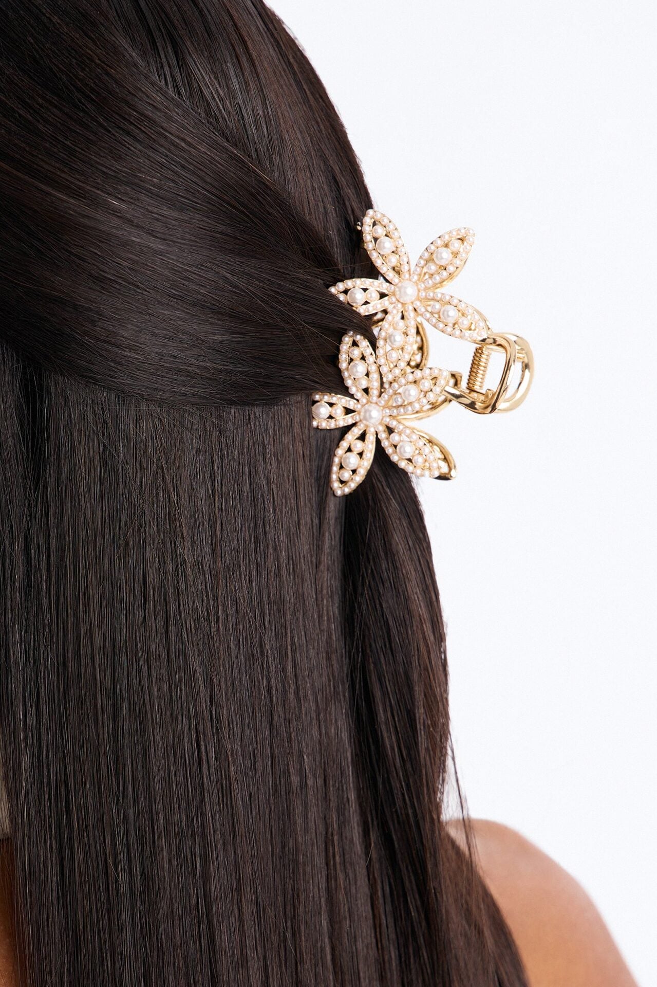 Sea Flowers Hair Claw Clip - Gold image 1