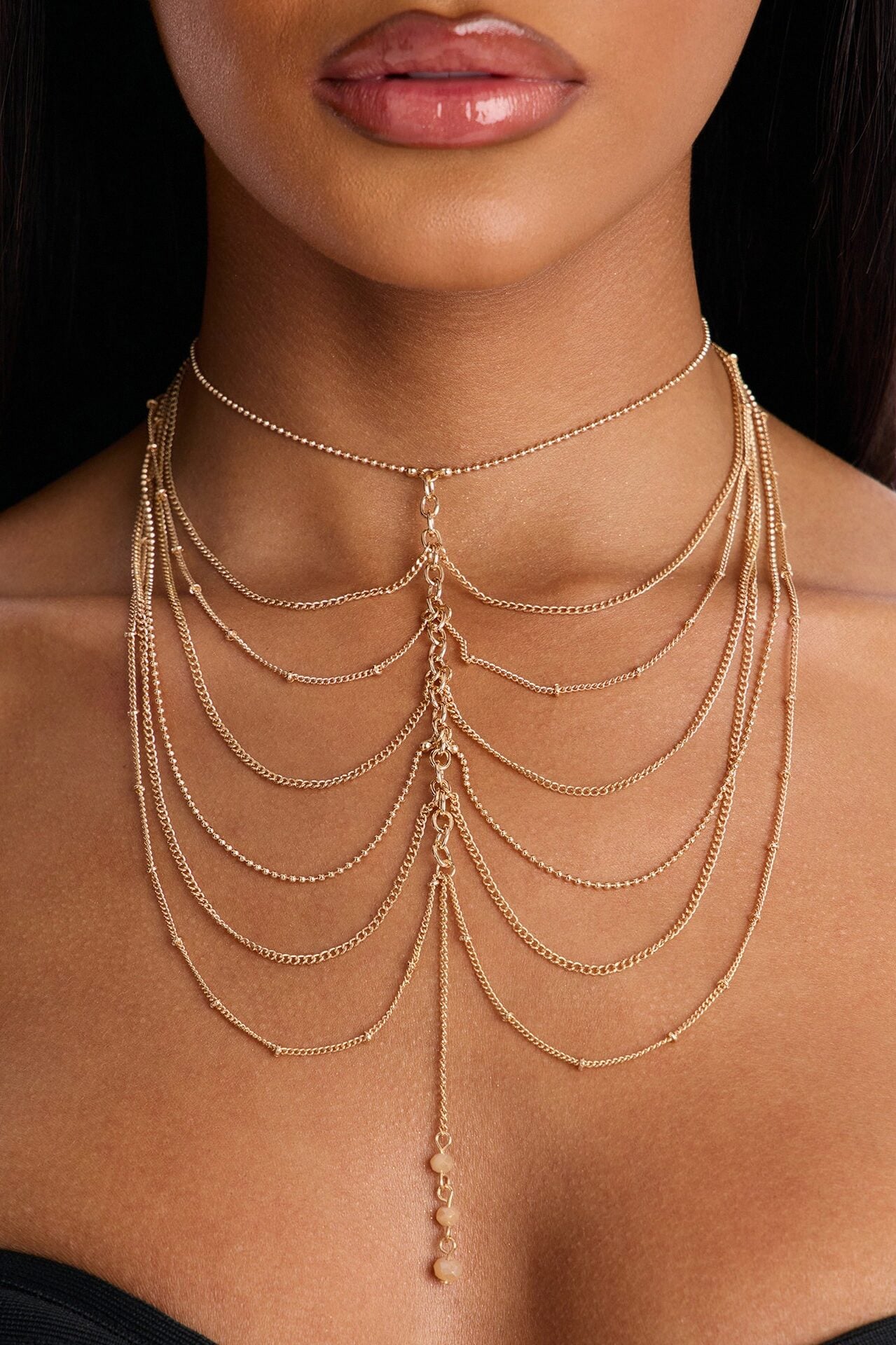 Overflowing Gratitude Choker - Gold image 1