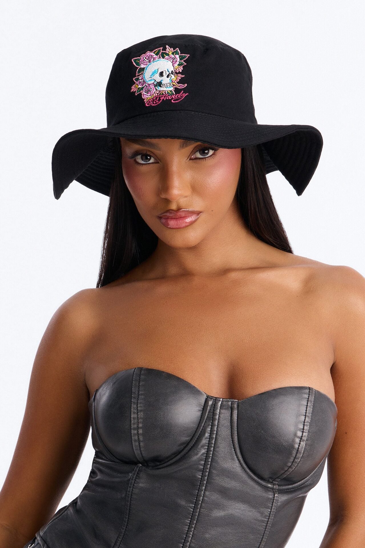 Dark Thoughts Ed Hardy Bucket Hat - Black/combo image 1