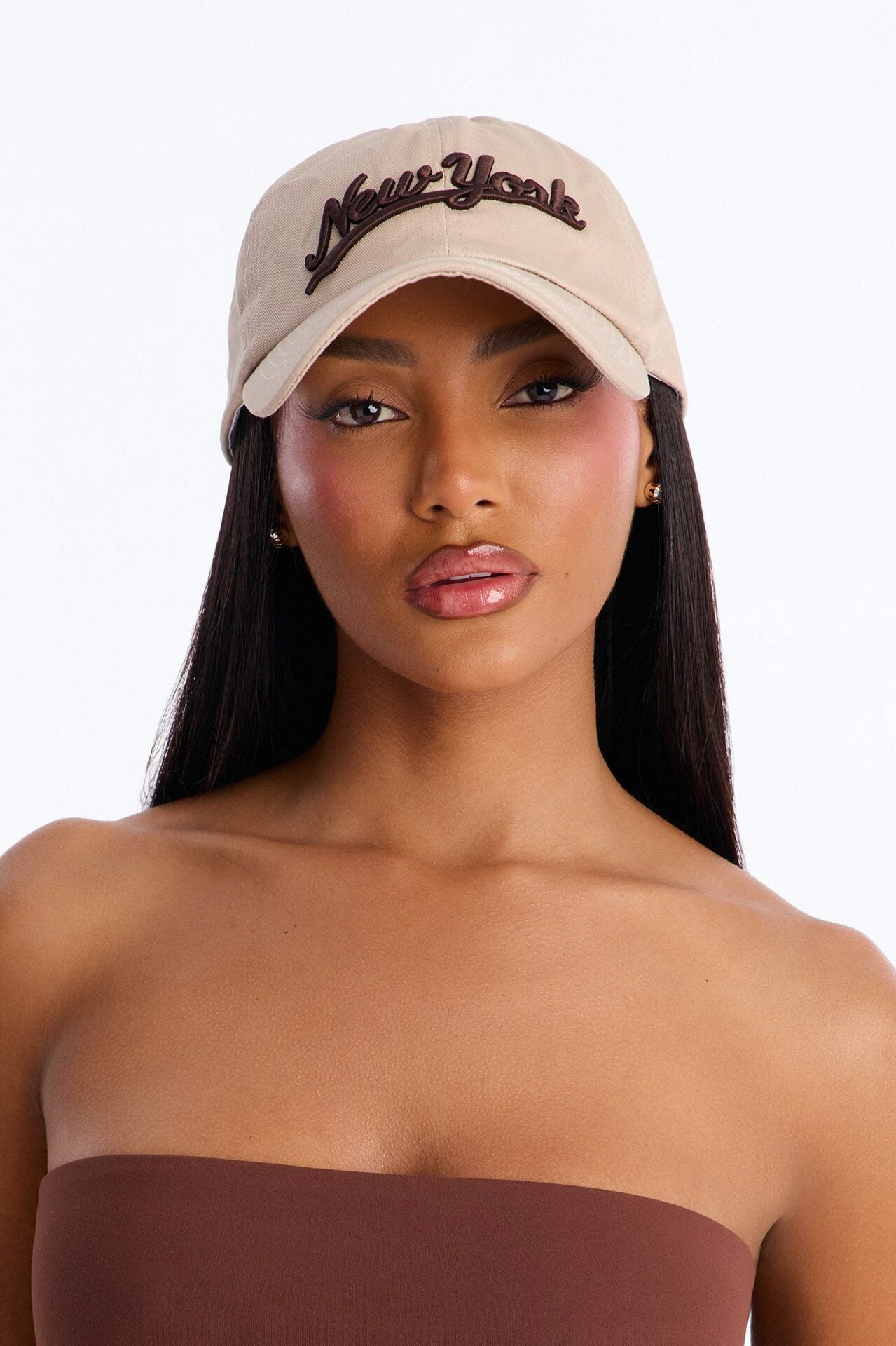NY Vibes Baseball Hat - Tan image 1