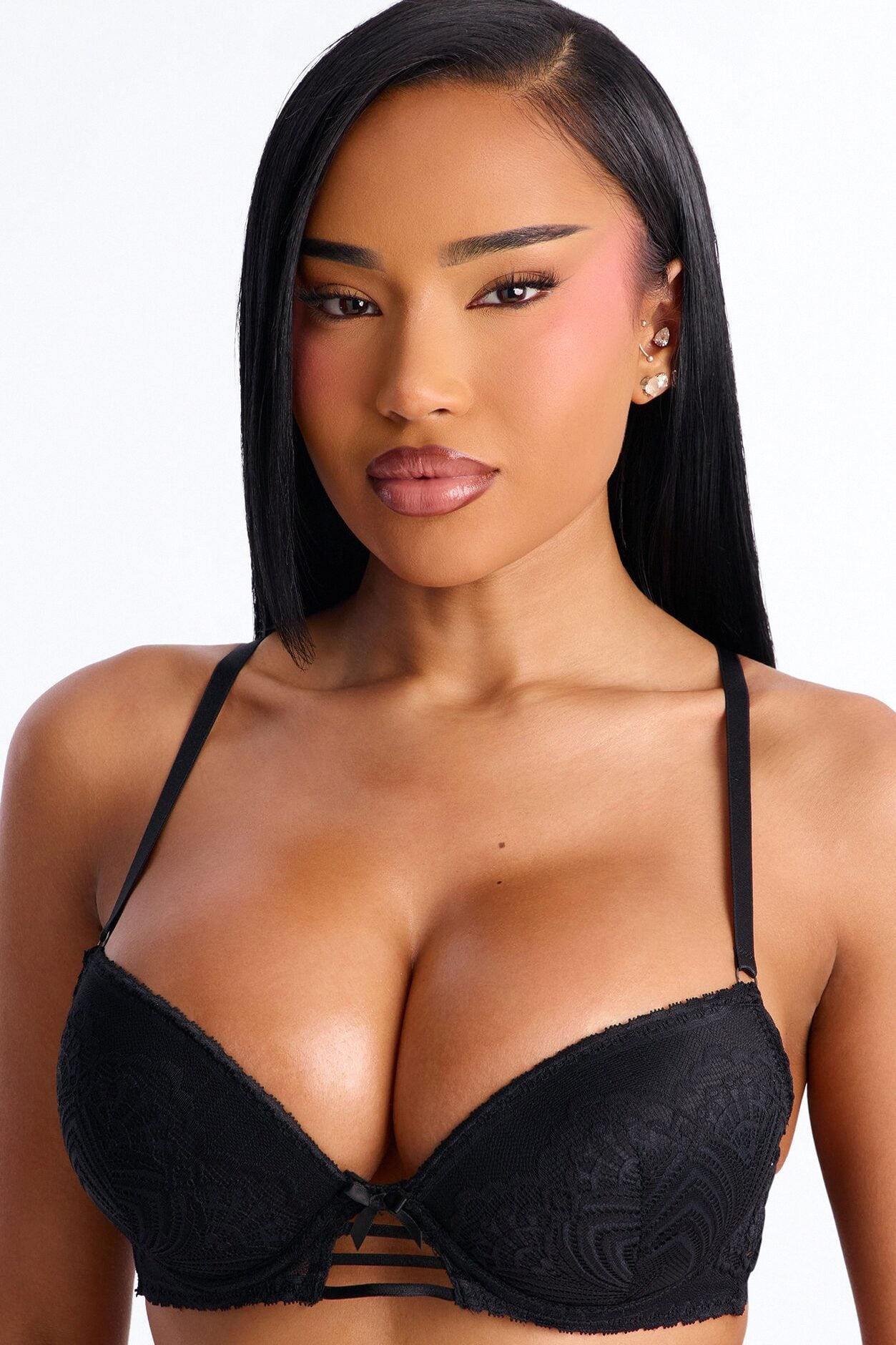Daily Shine Glitter Molded Cup Bra - Black image 1
