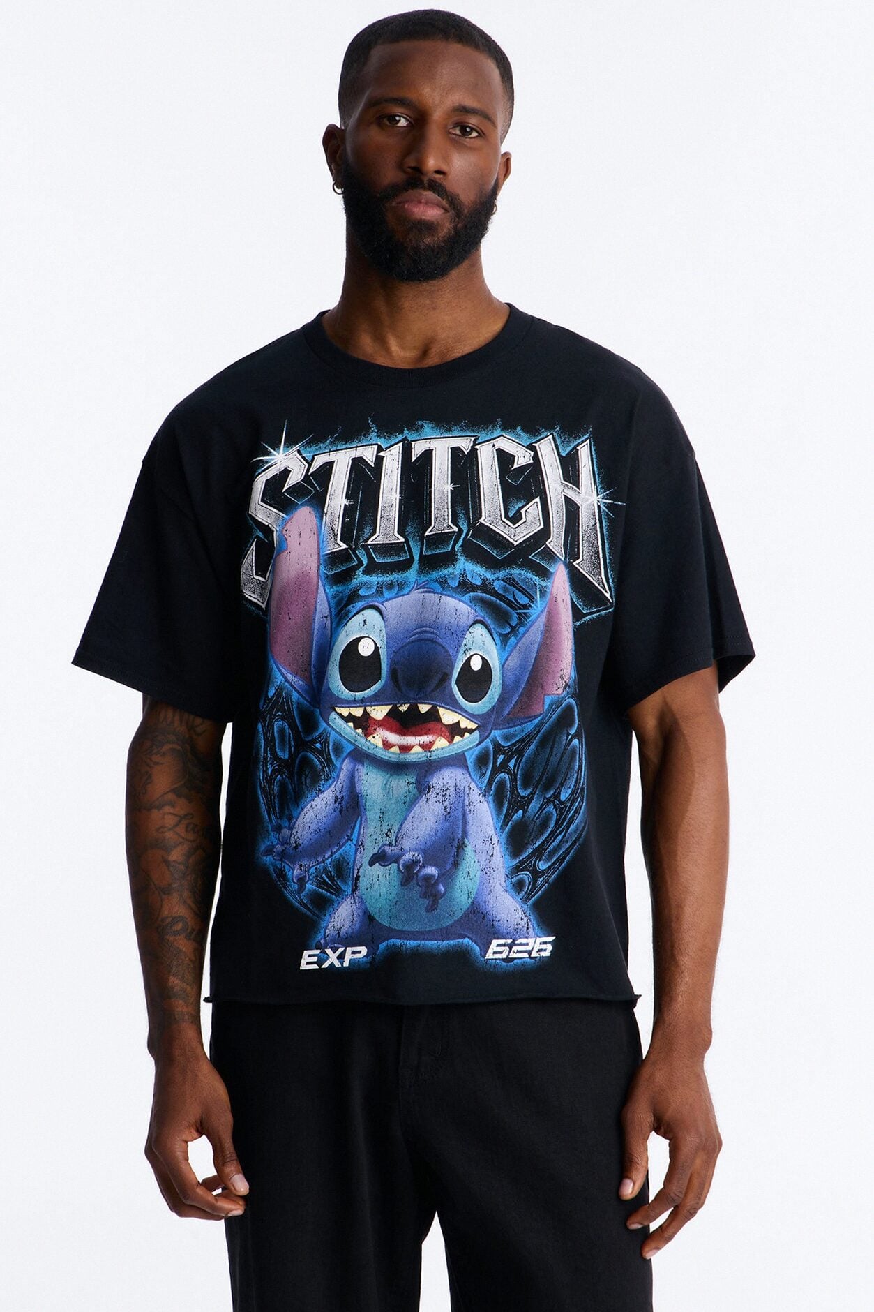 Disney Stitch Short Sleeve Tee - Black image 1
