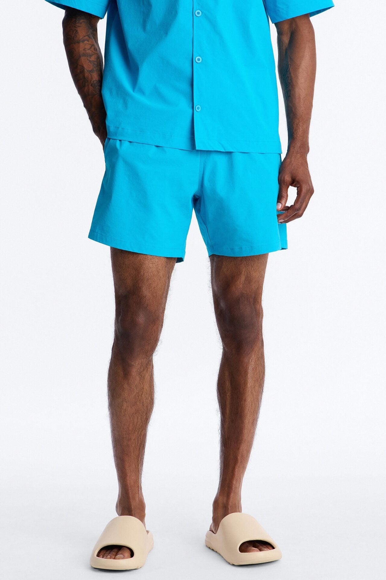 Montez Stretch Swim Trunk 6″ - Blue image 1