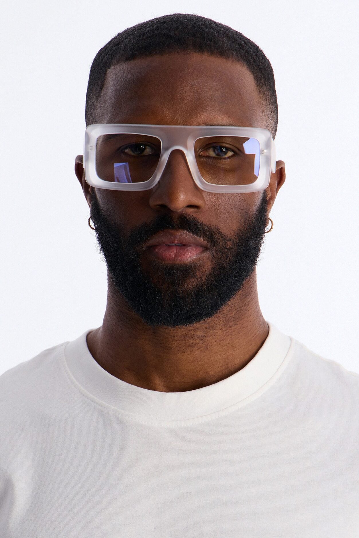 Prestige Matte Flat Top Sunglasses - Clear image 1