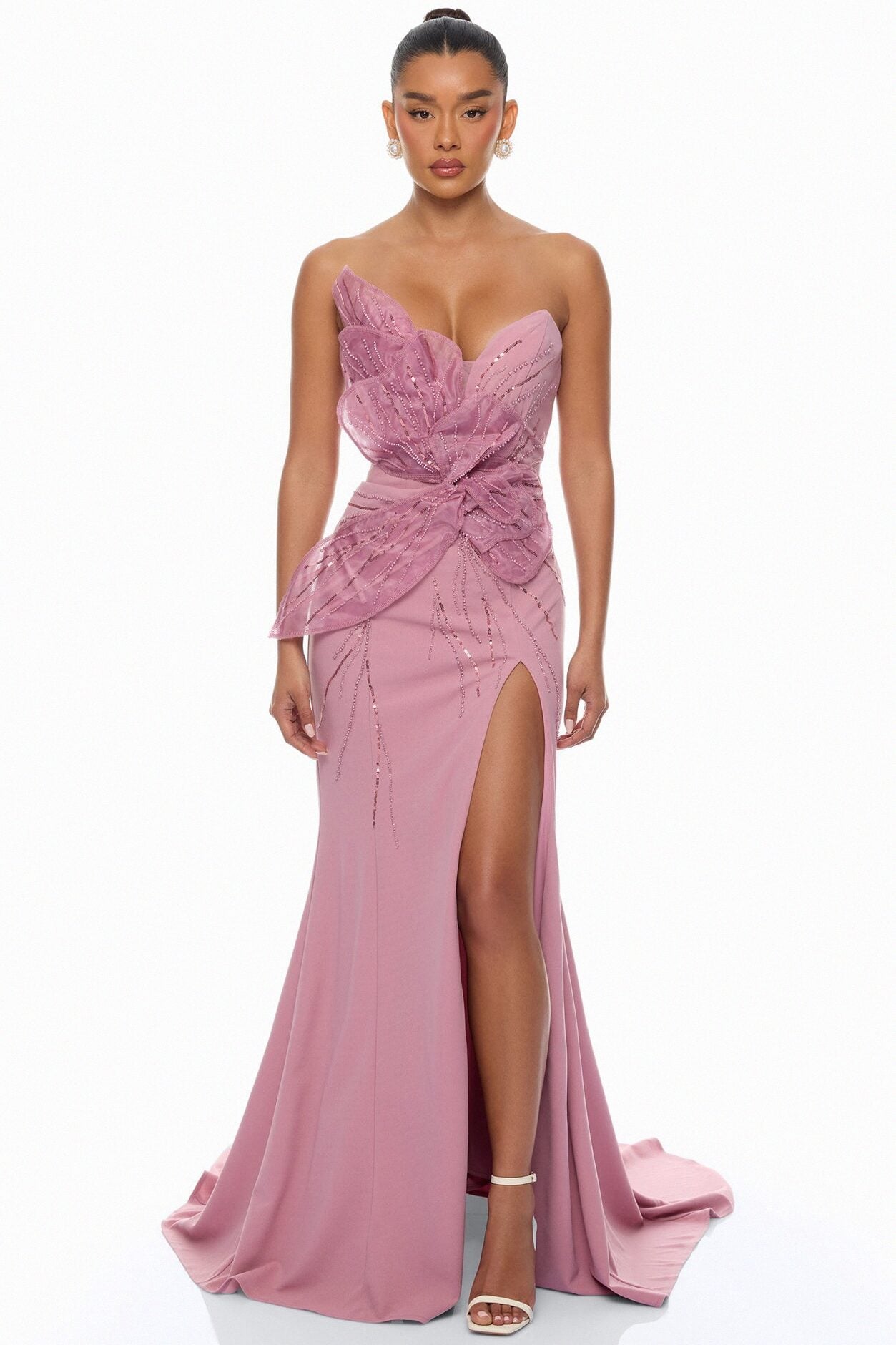 Katie Embellished Gown - Mauve image 1