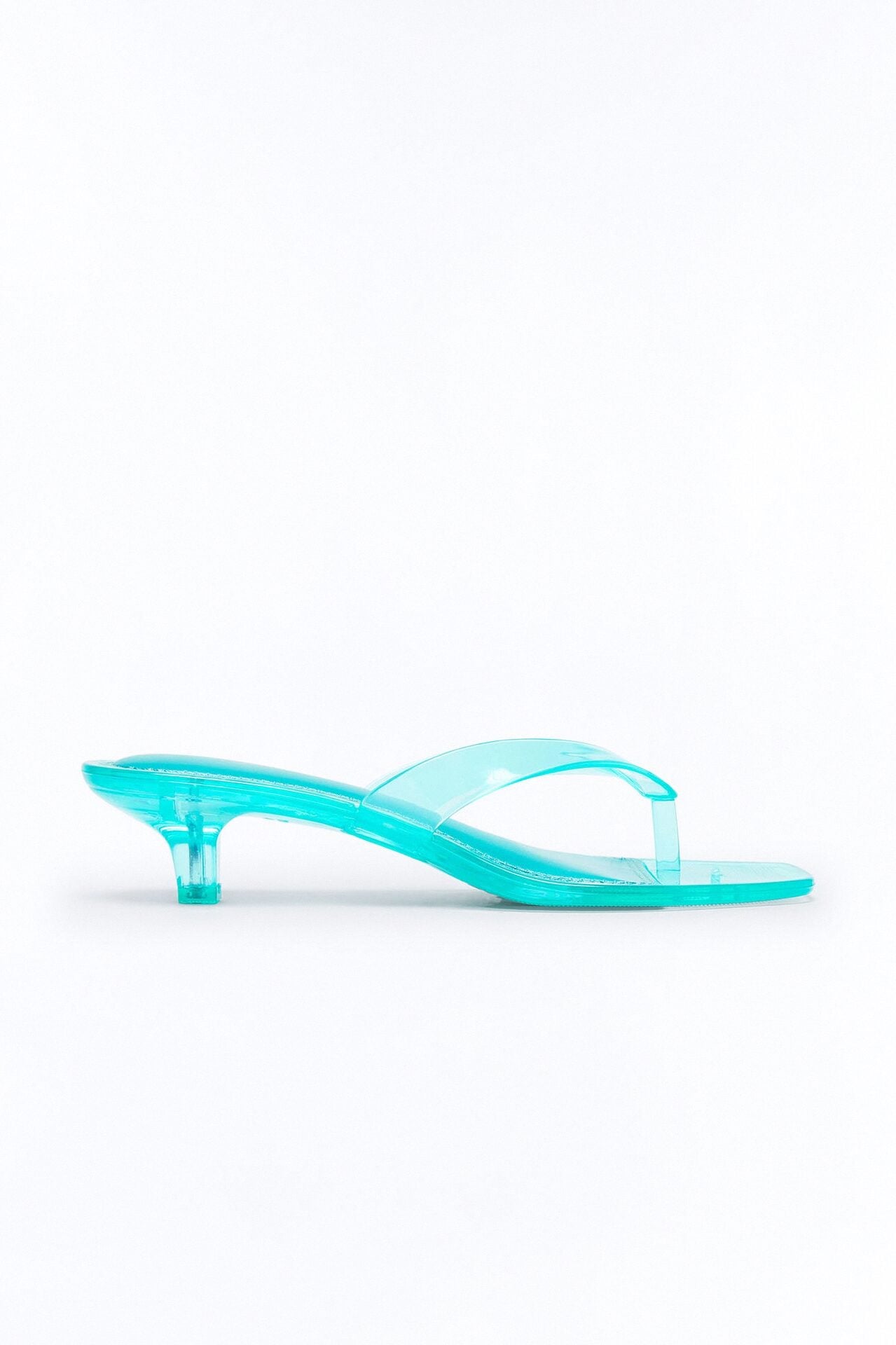 Bahamas Jelly Thong Kitten Heels - Turquoise image 1