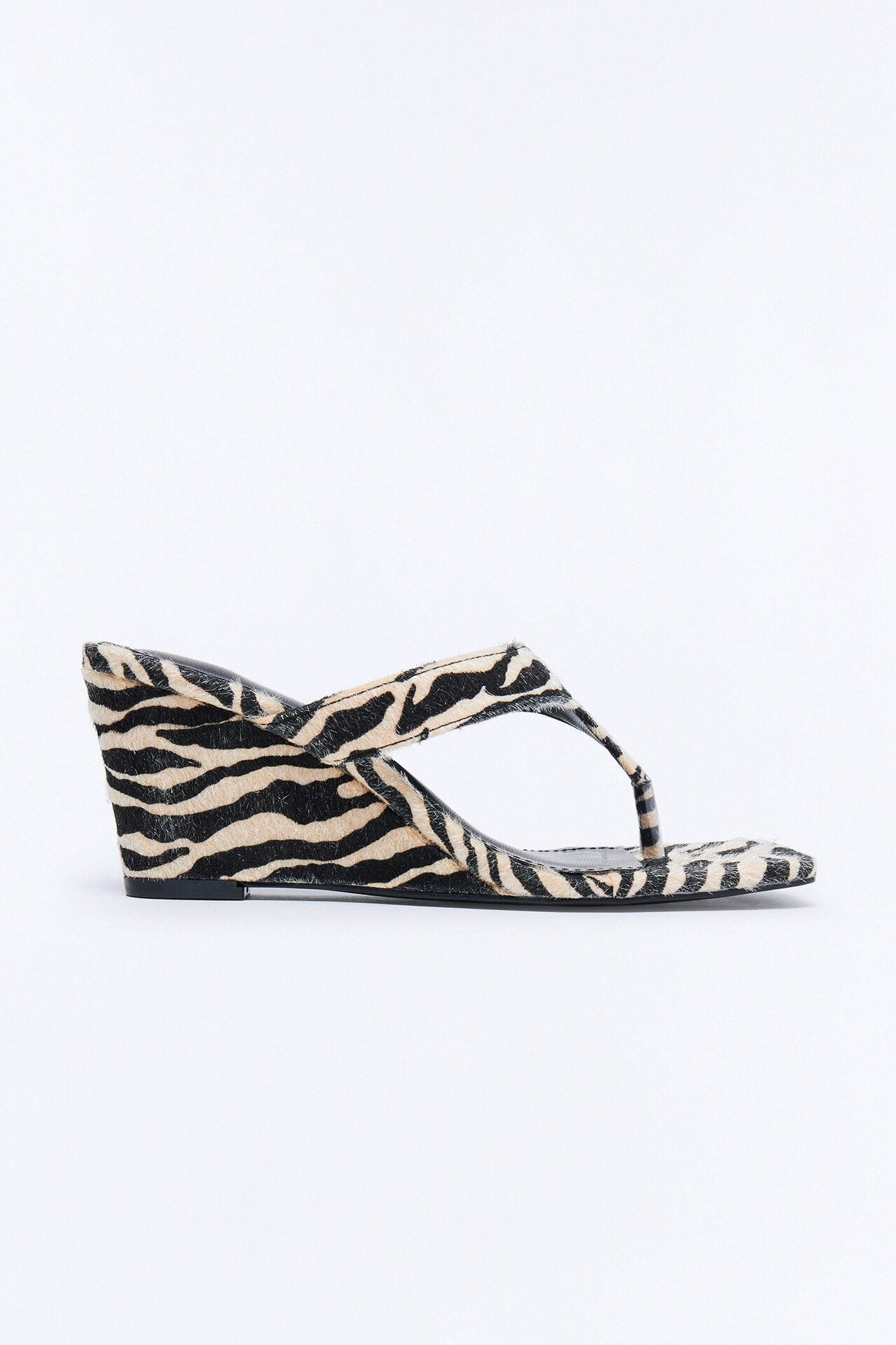 Kindred Thong Wedges - Black/White image 1