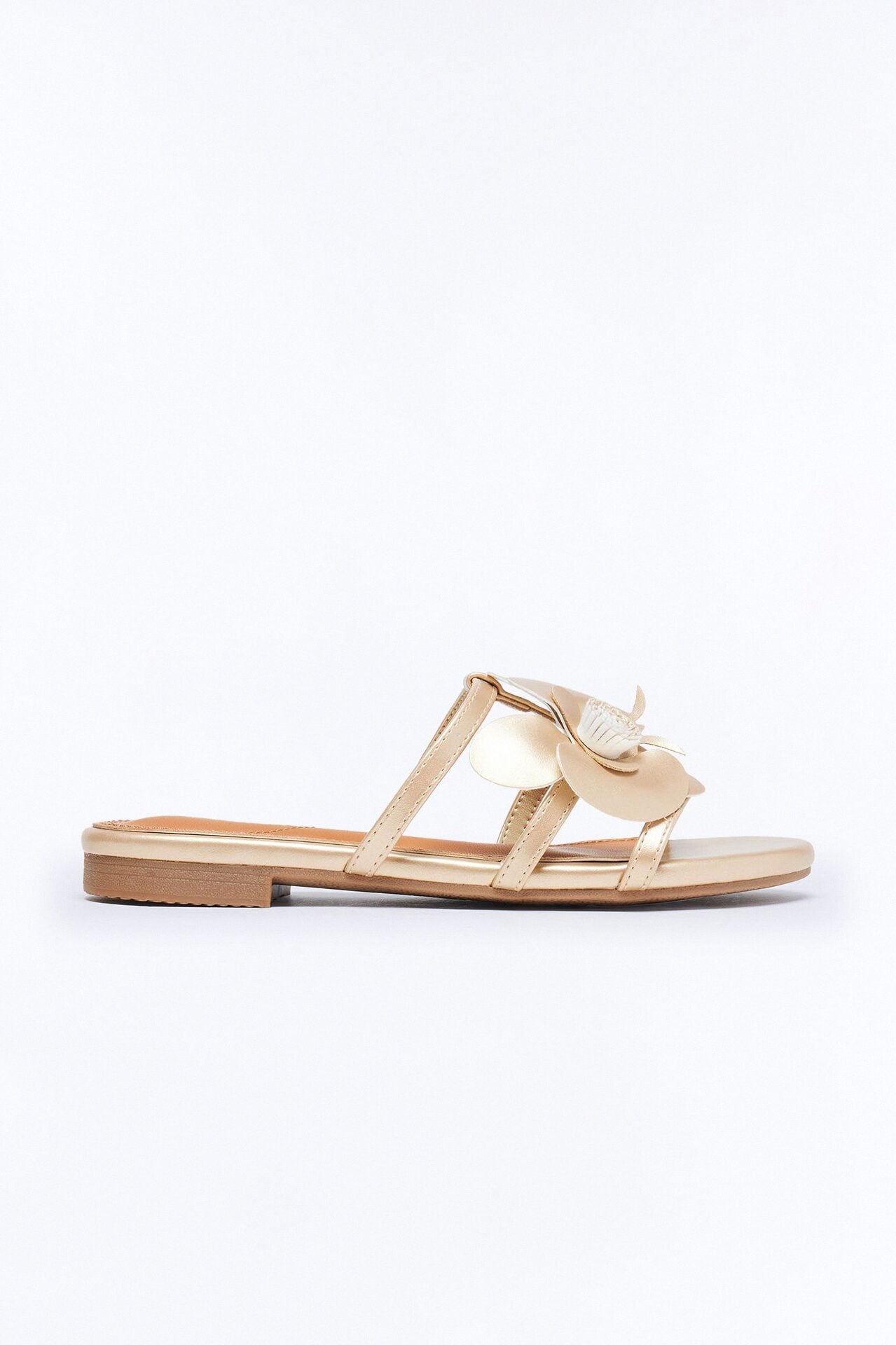 Xenith Flower Slip On Sandals - Gold image 1