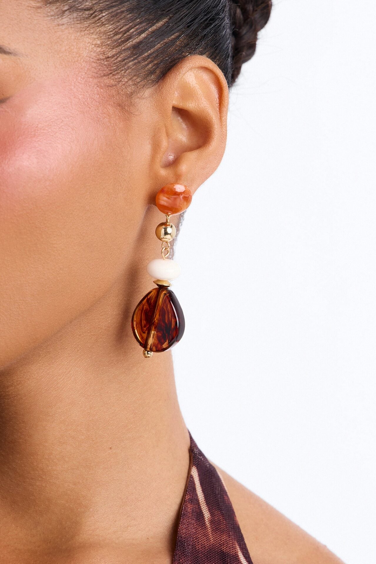 Rivera Maya Drop Earrings - Brown/combo image 1