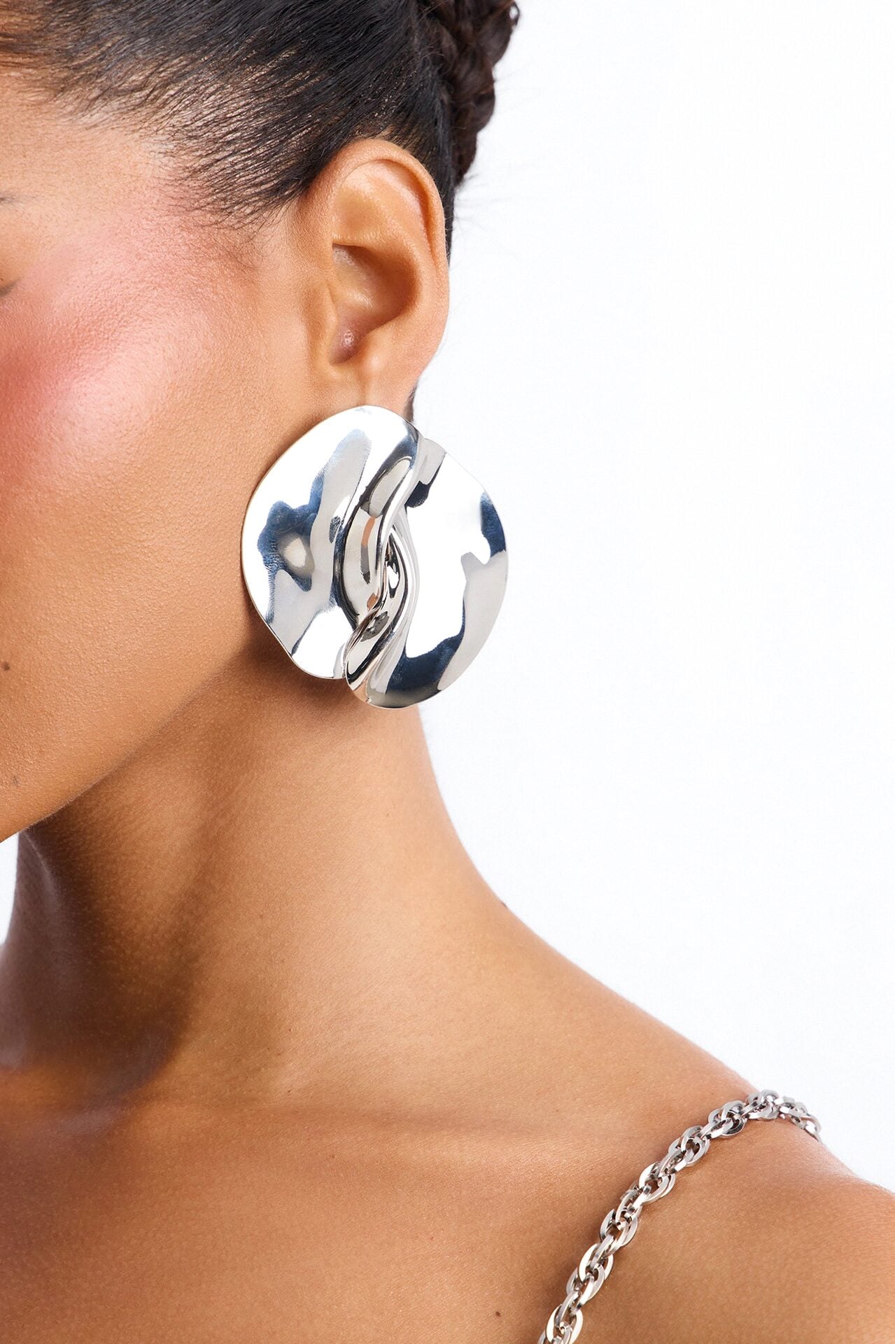 Winding Down Drop Earrings - Silver image 1