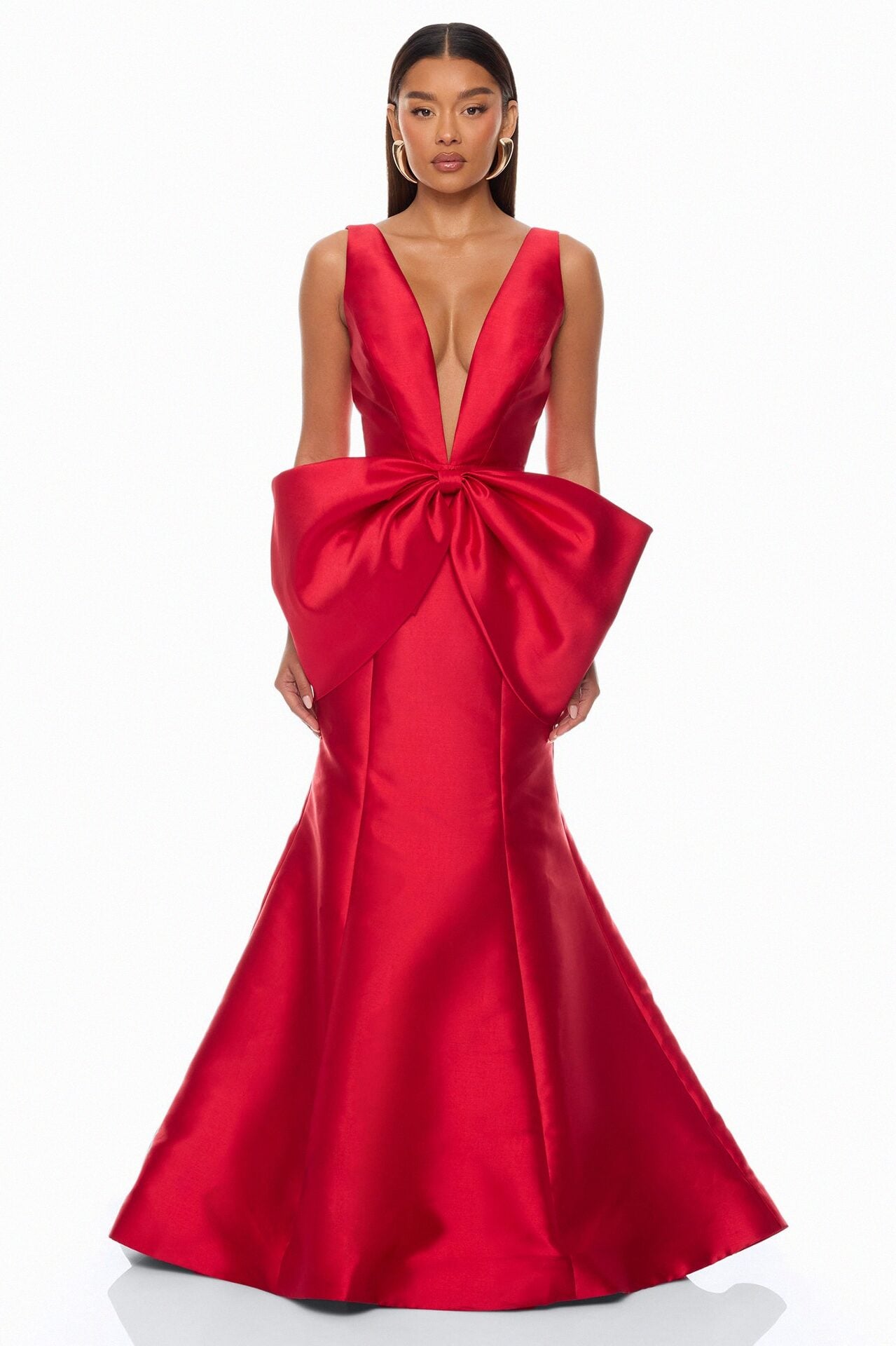 Mia Taffeta Gown - Red image 1