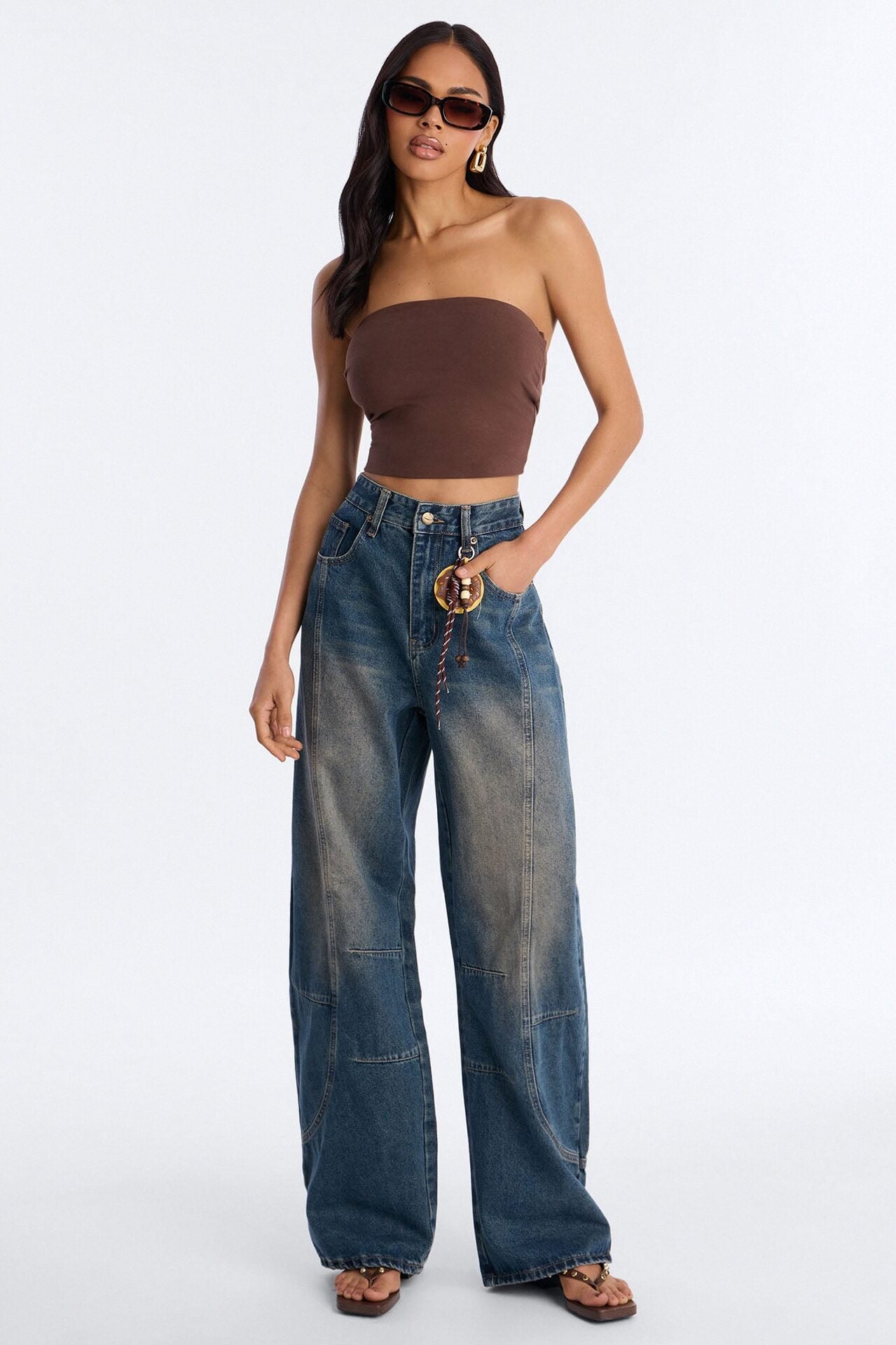 Sweet Stuff Charm Barrel Jeans - Vintage Wash image 1
