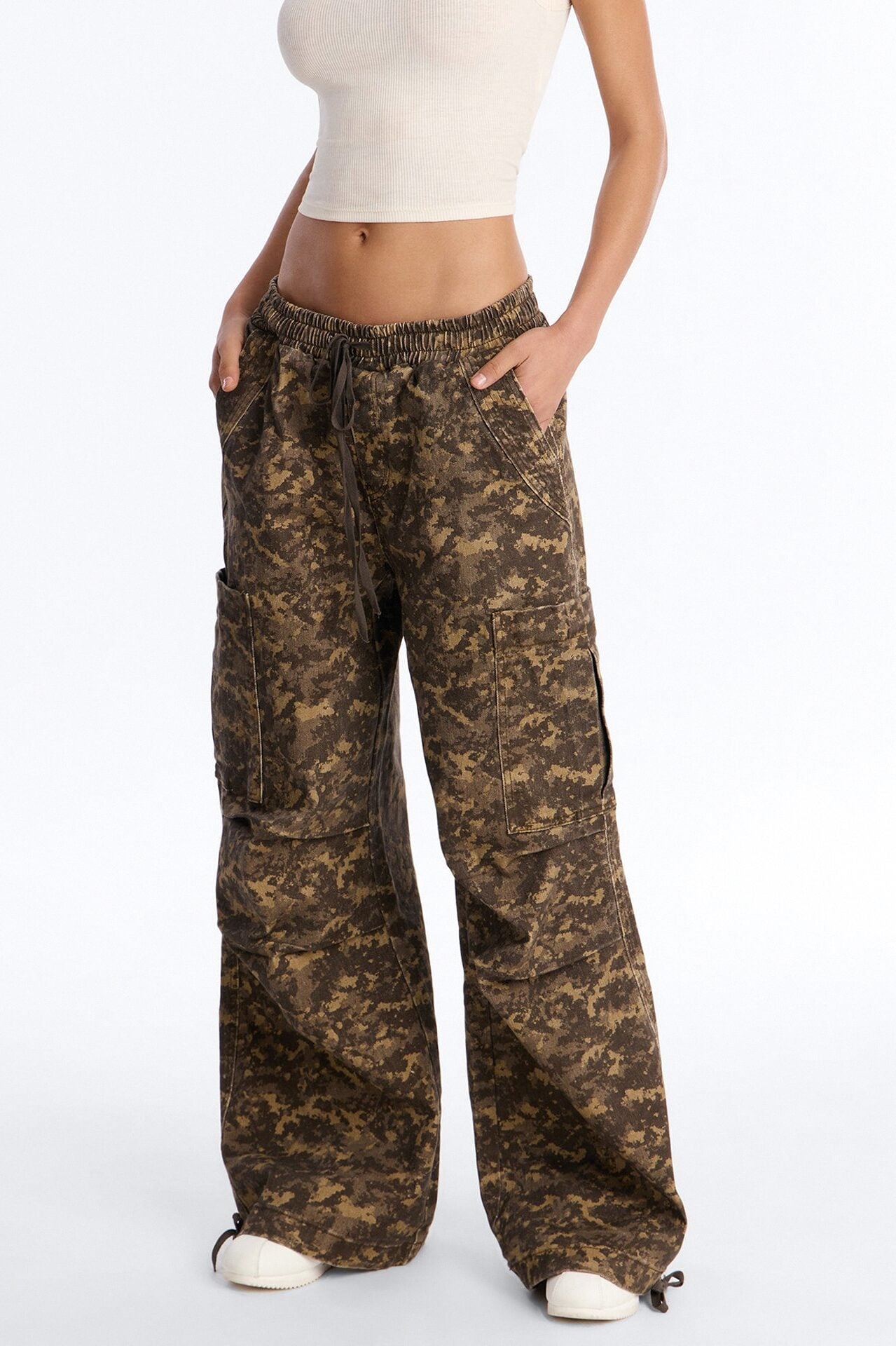 Cadet Cute Pull On Camo Jogger Jeans - Olive/combo image 1