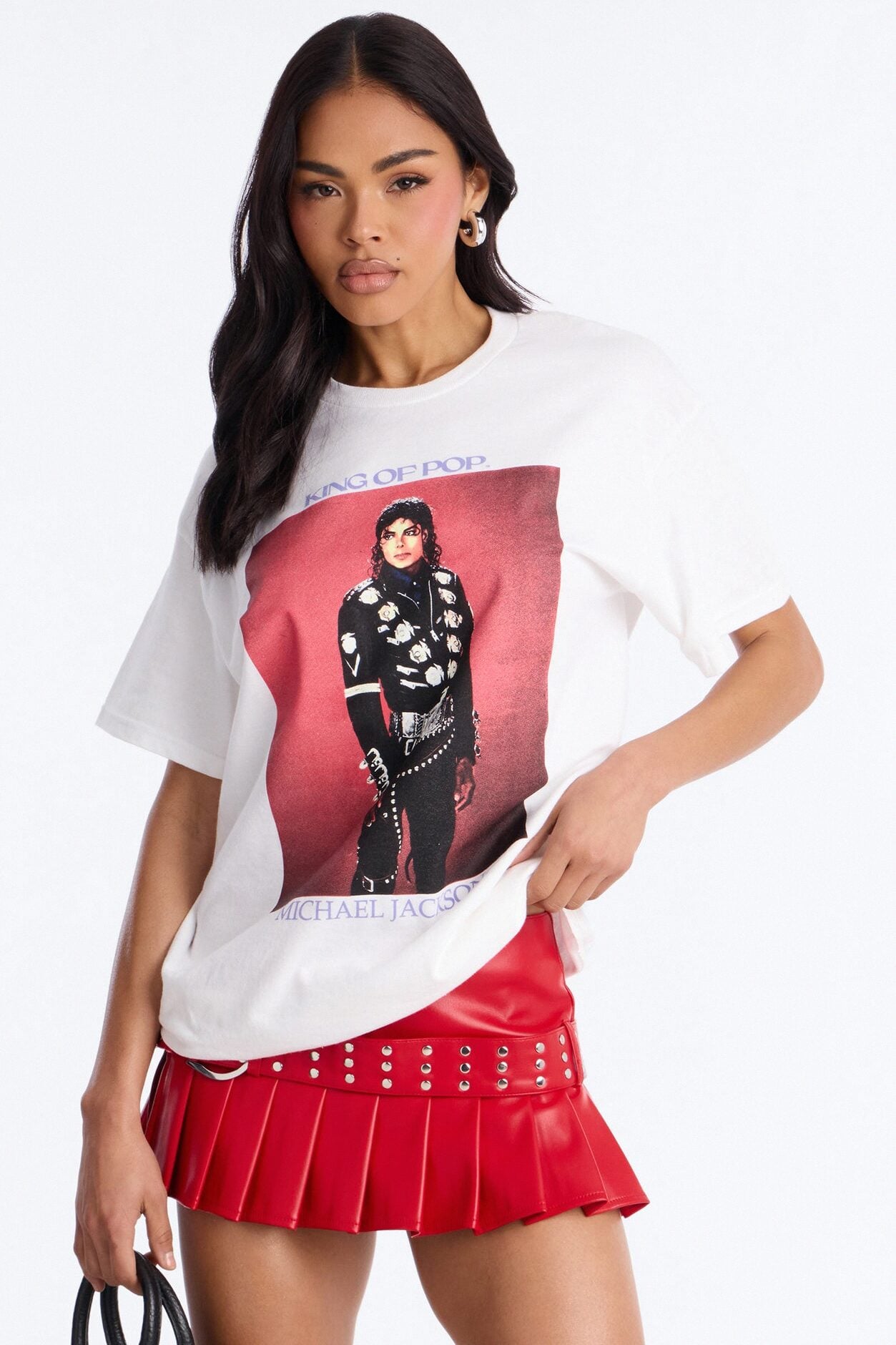 Michael Jackson King Of Pop Oversized Tee - White image 1