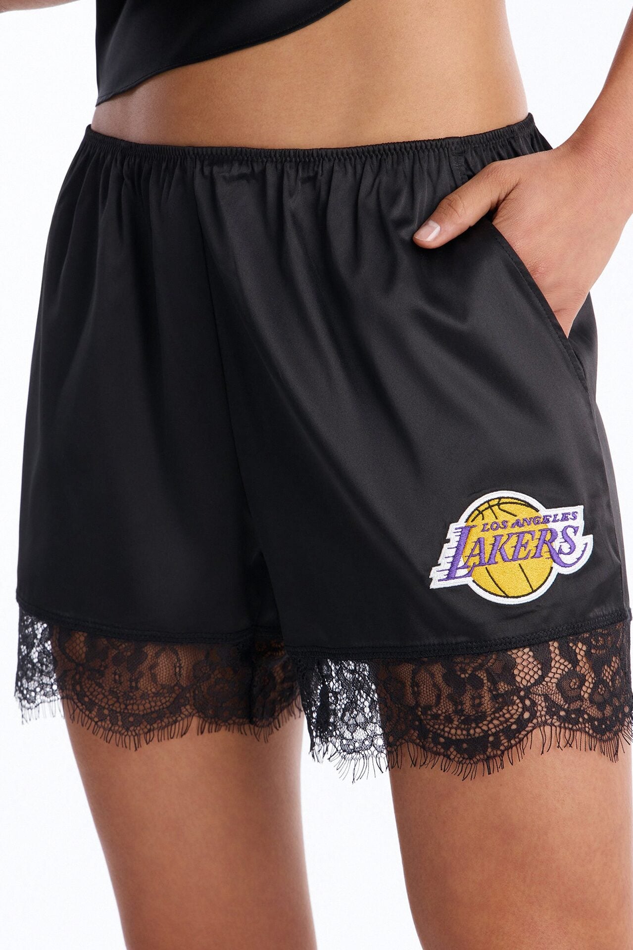 NBA LA Laker Shorts - Black image 1