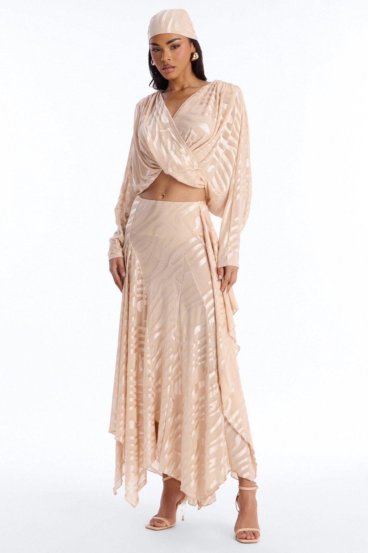 LIANA MESH 4 PIECE SKIRT SET - Nude image 1