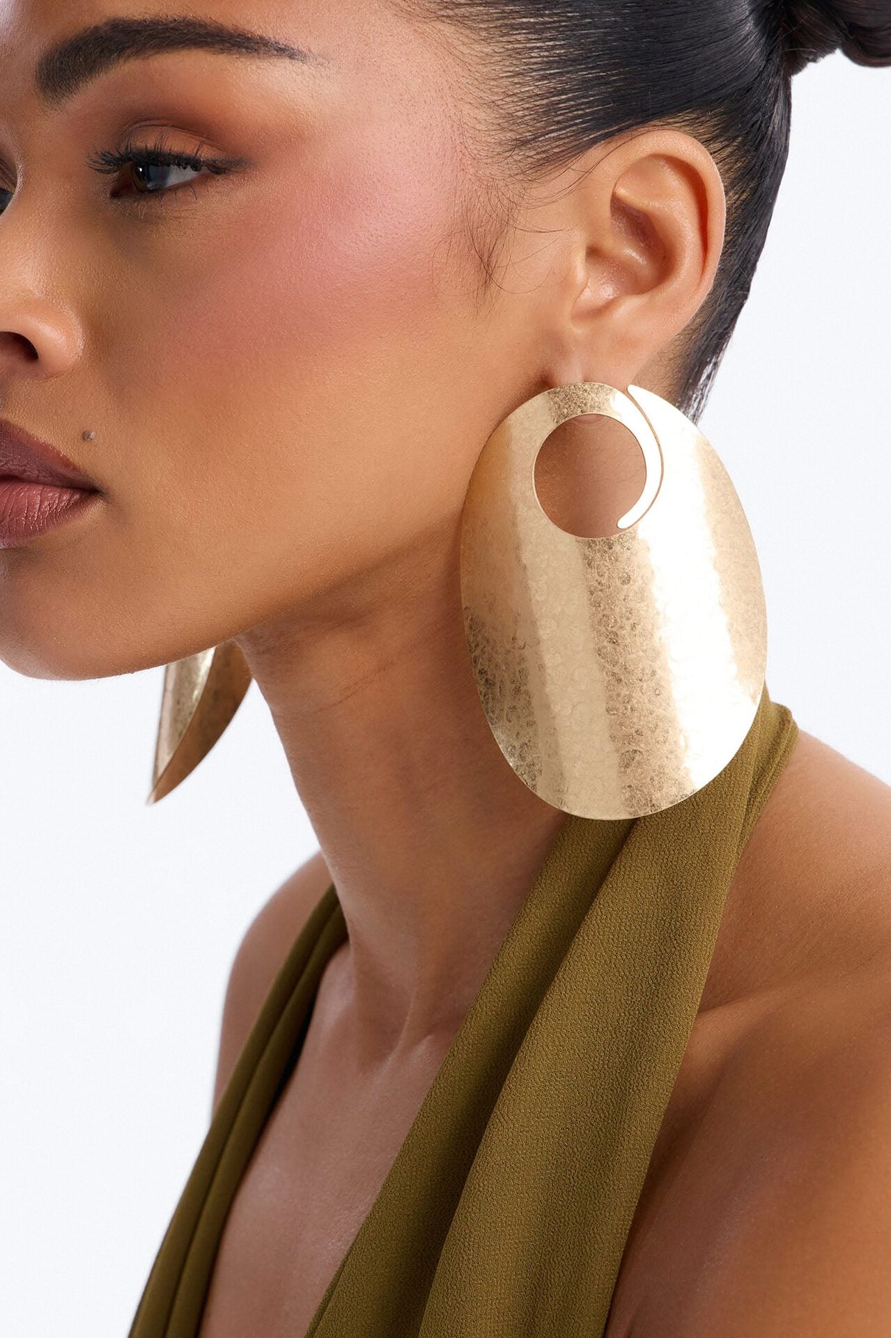 Garcia Oval Hardware Drop Earrings - Gold image 1