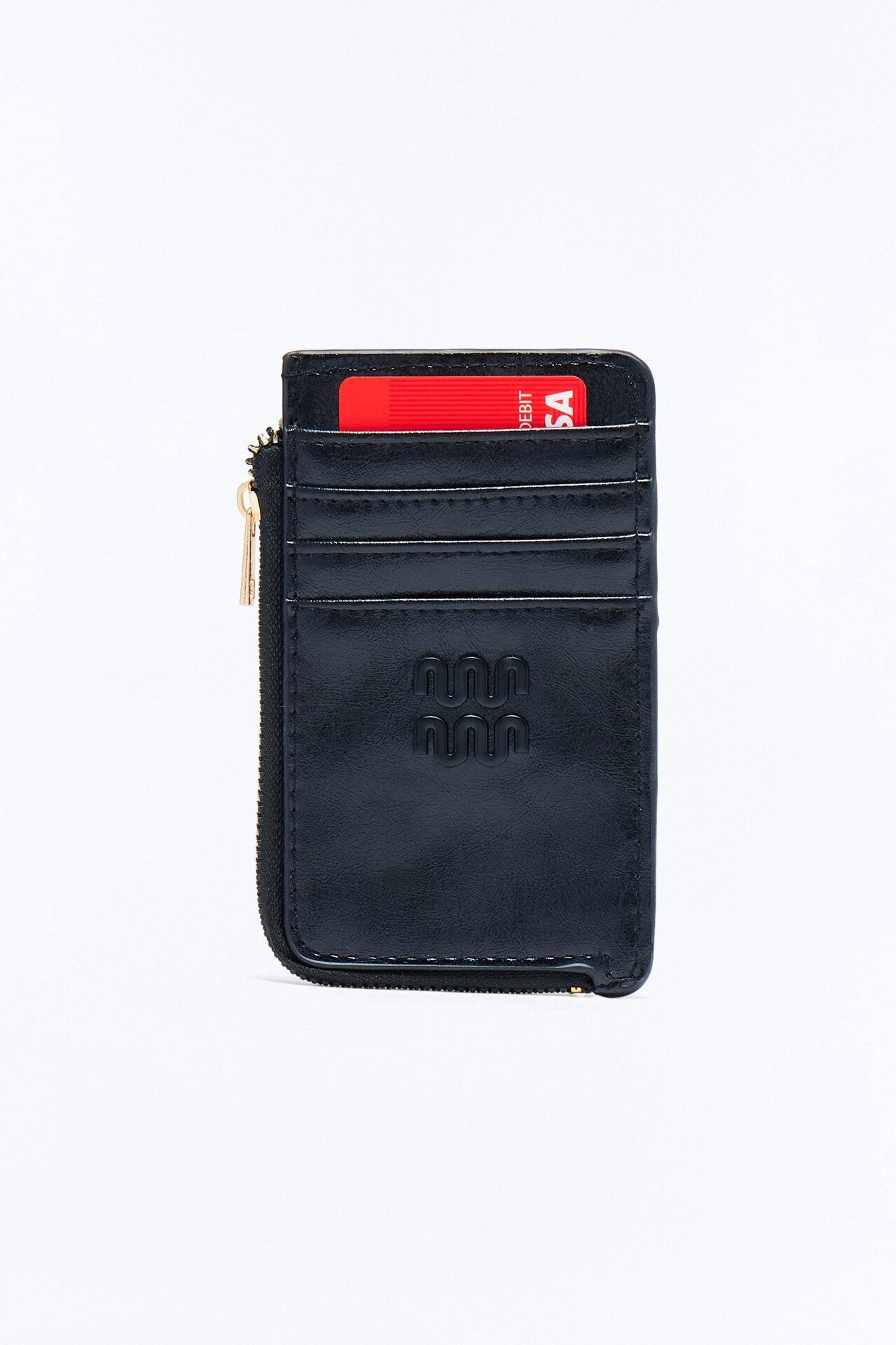 Wild Card Faux Leather Cardholder - Black image 1