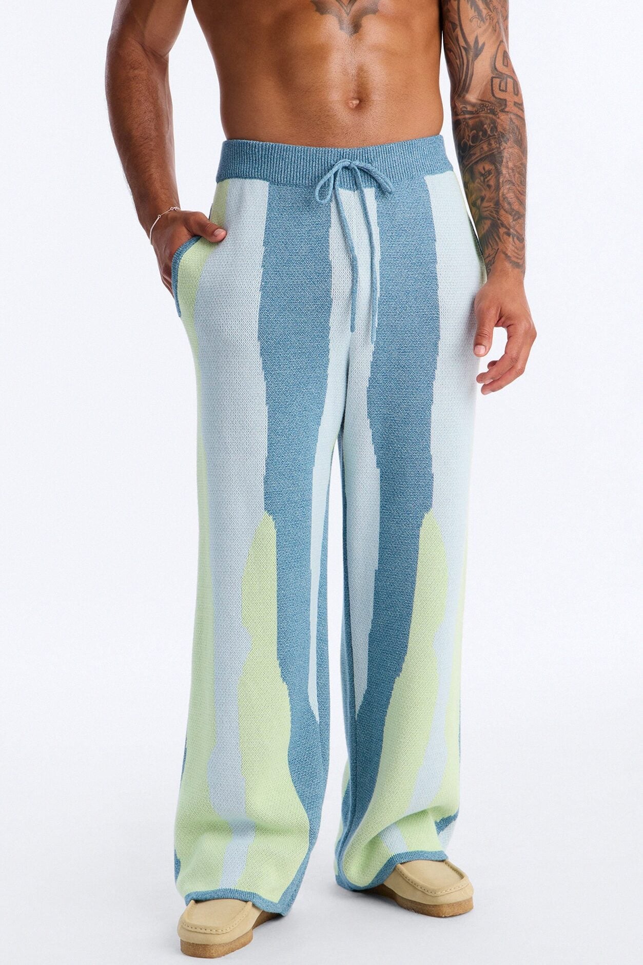 Wide Leg Day Mixer Knit Pant - Multi Color image 1