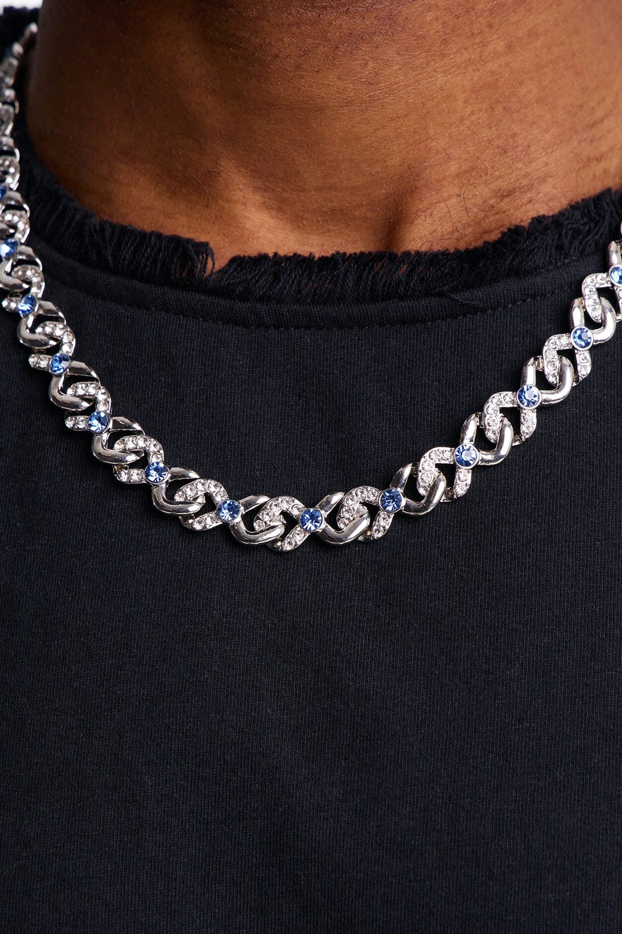 Frosted Tide Chain Necklace - Silver image 1