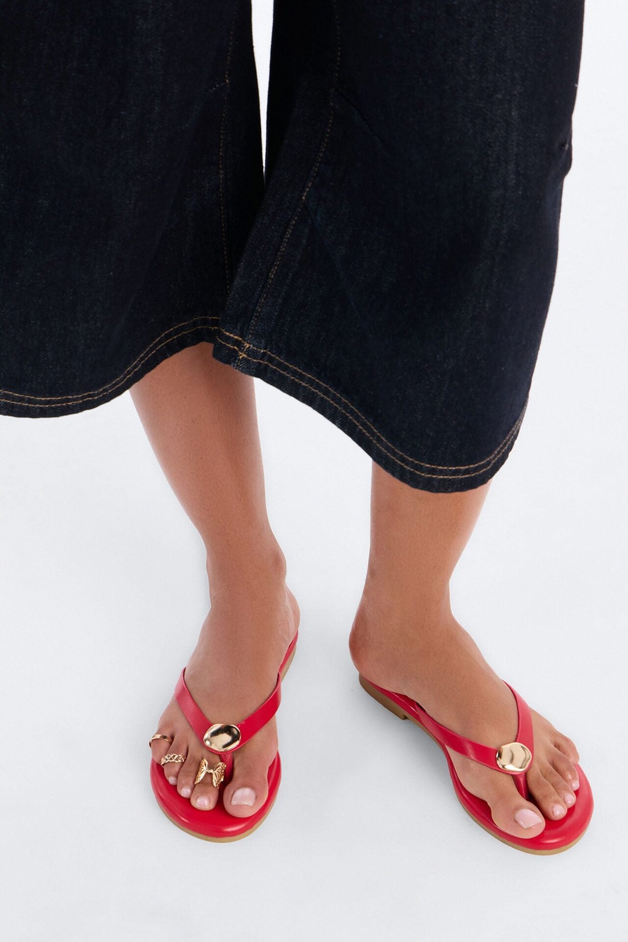 Spring Bloom 3 Piece Toe Ring Set - Gold image 1